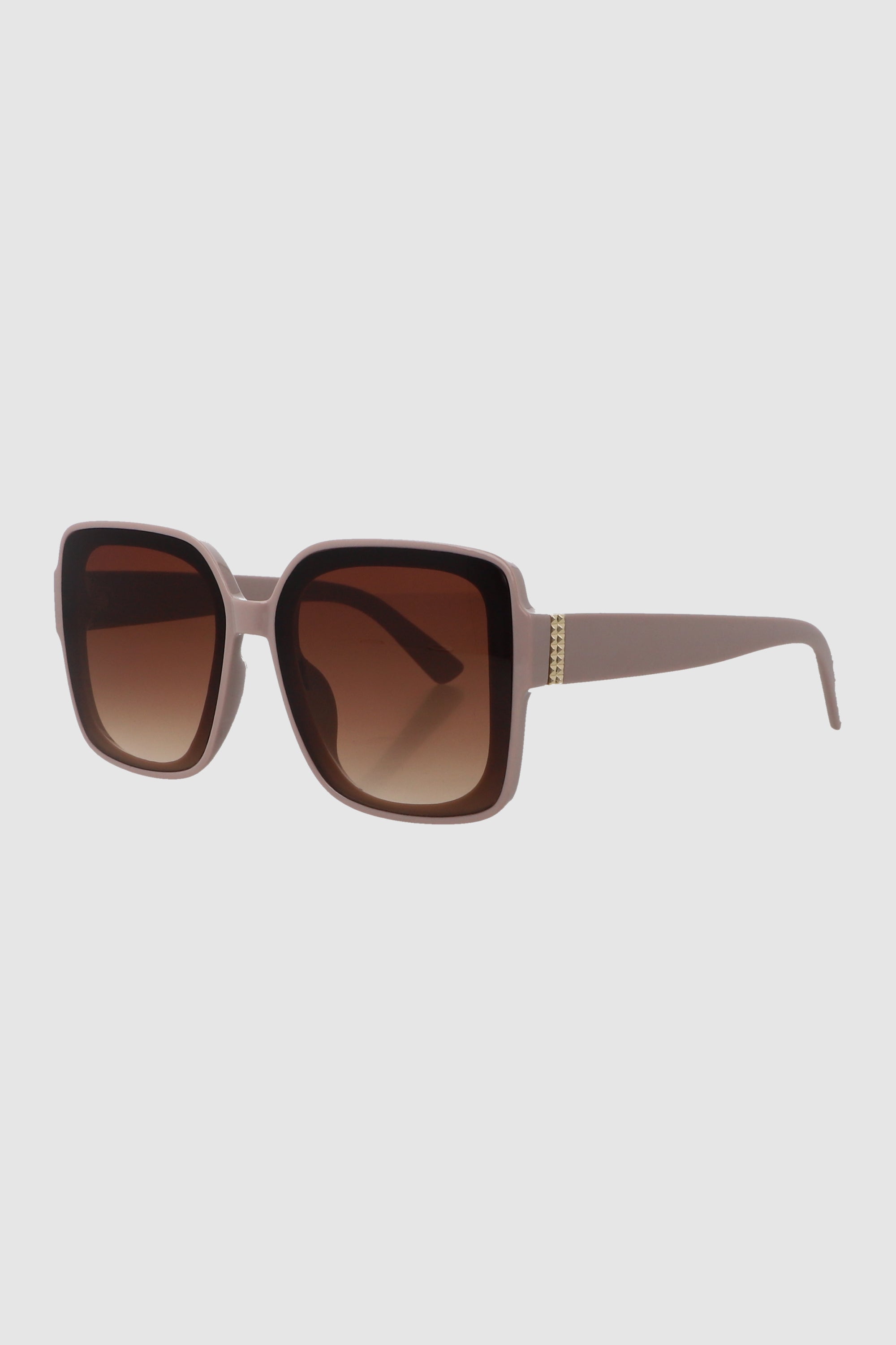 Lente cuadrado ancho marco en contraste TAUPE