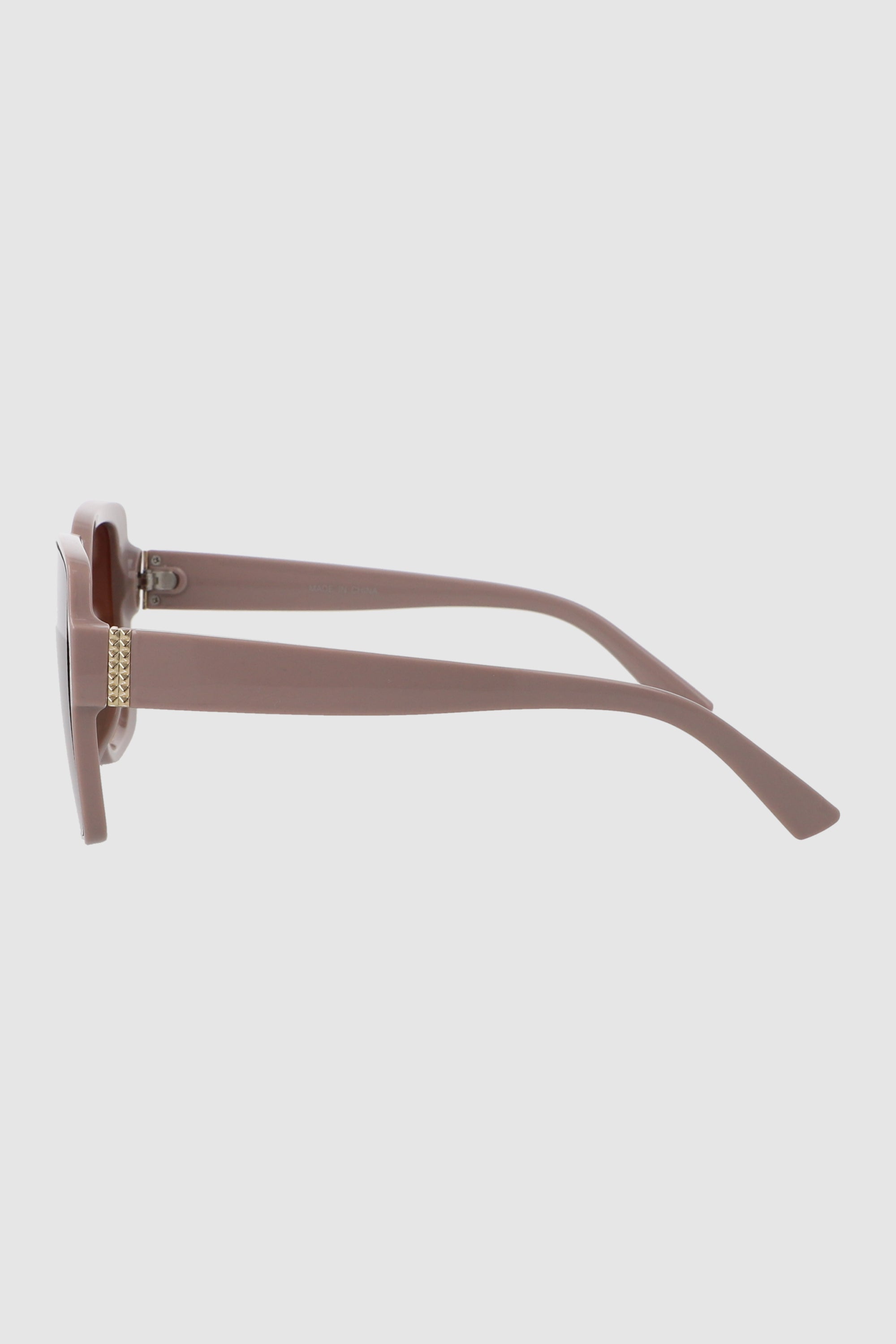 Lente cuadrado ancho marco en contraste TAUPE