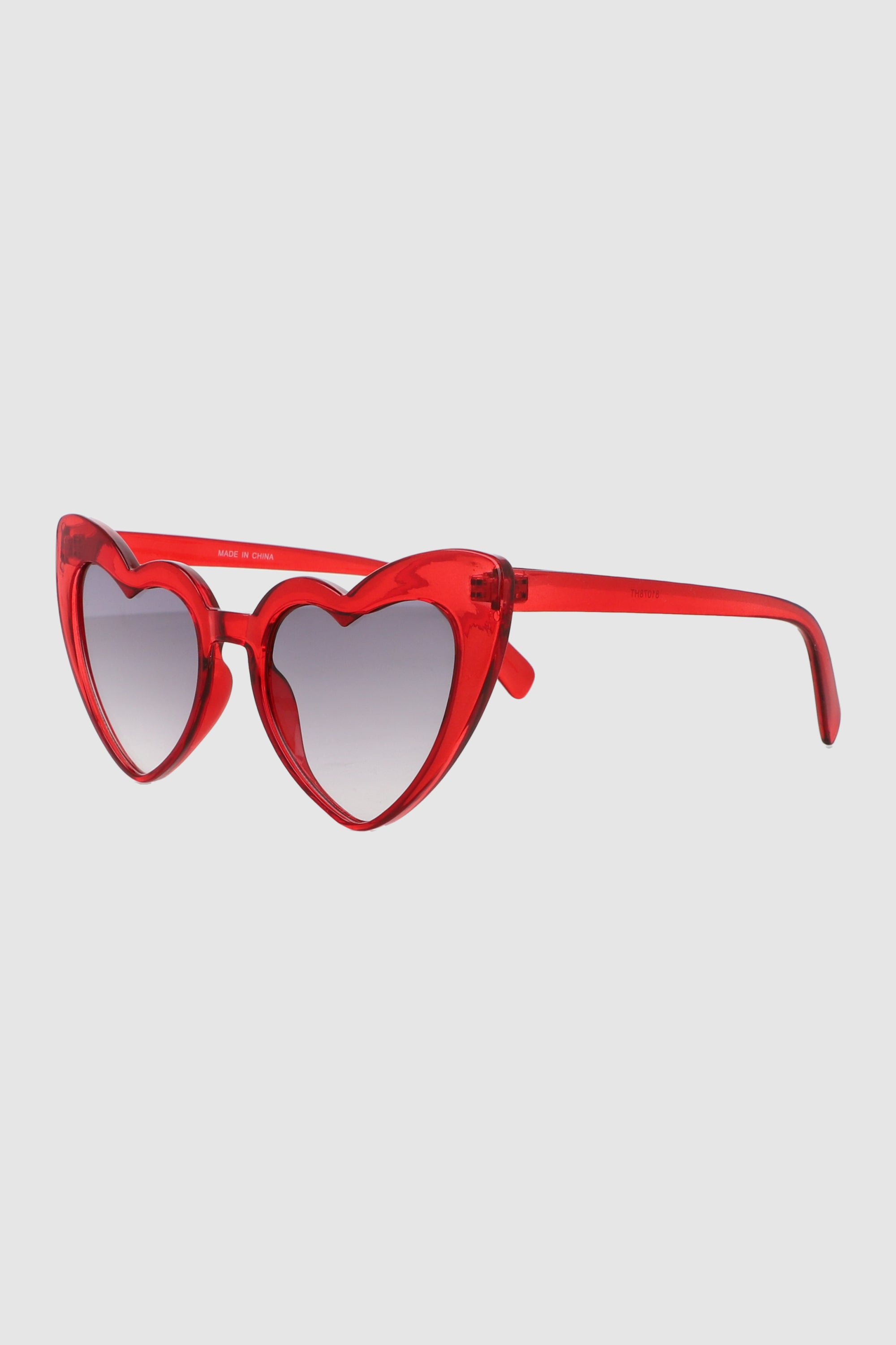 Lente corazon traslucido ROJO