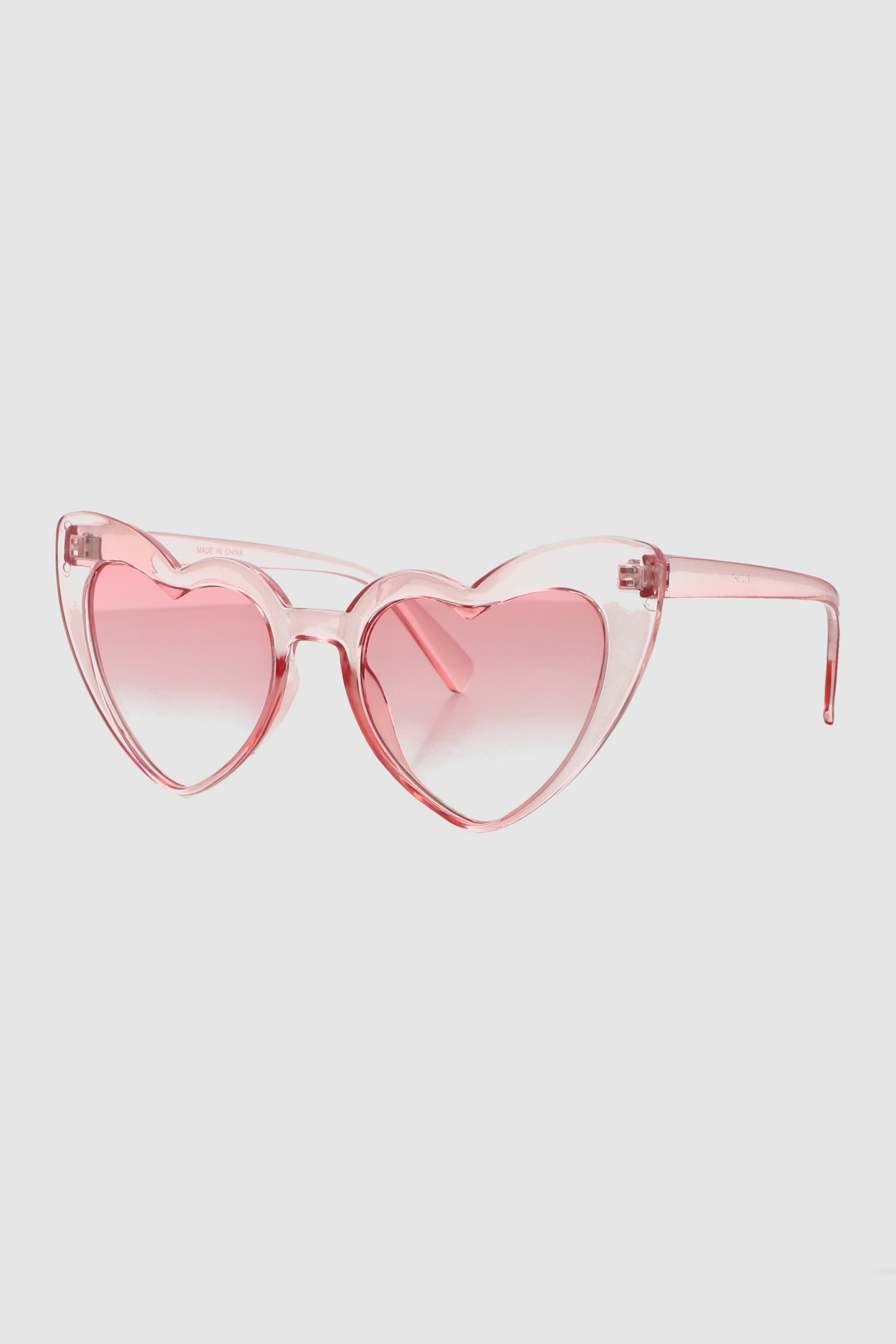 Lente corazon traslucido ROSA PASTEL