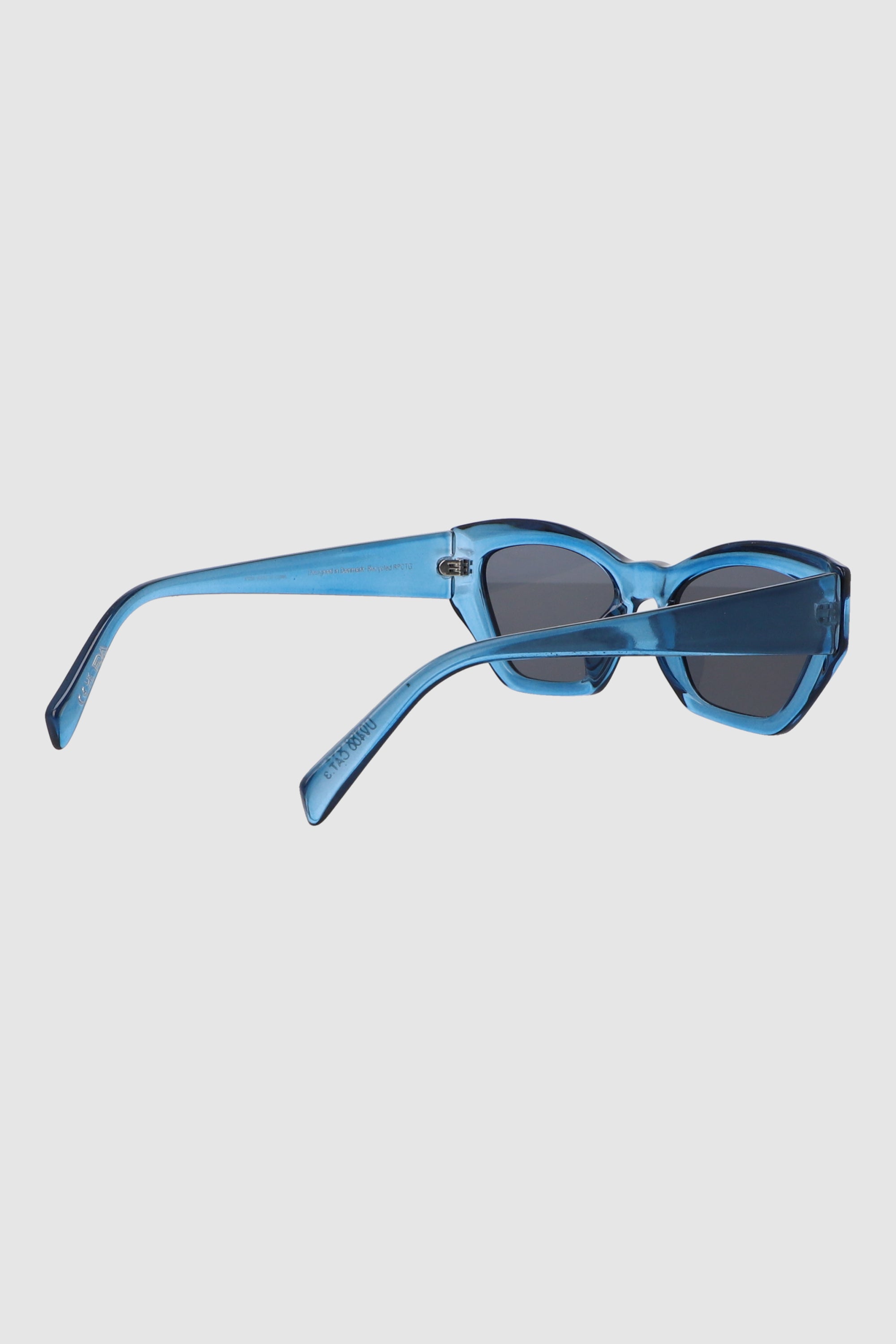 Lente wayfarer geometrico traslucido AZUL REY