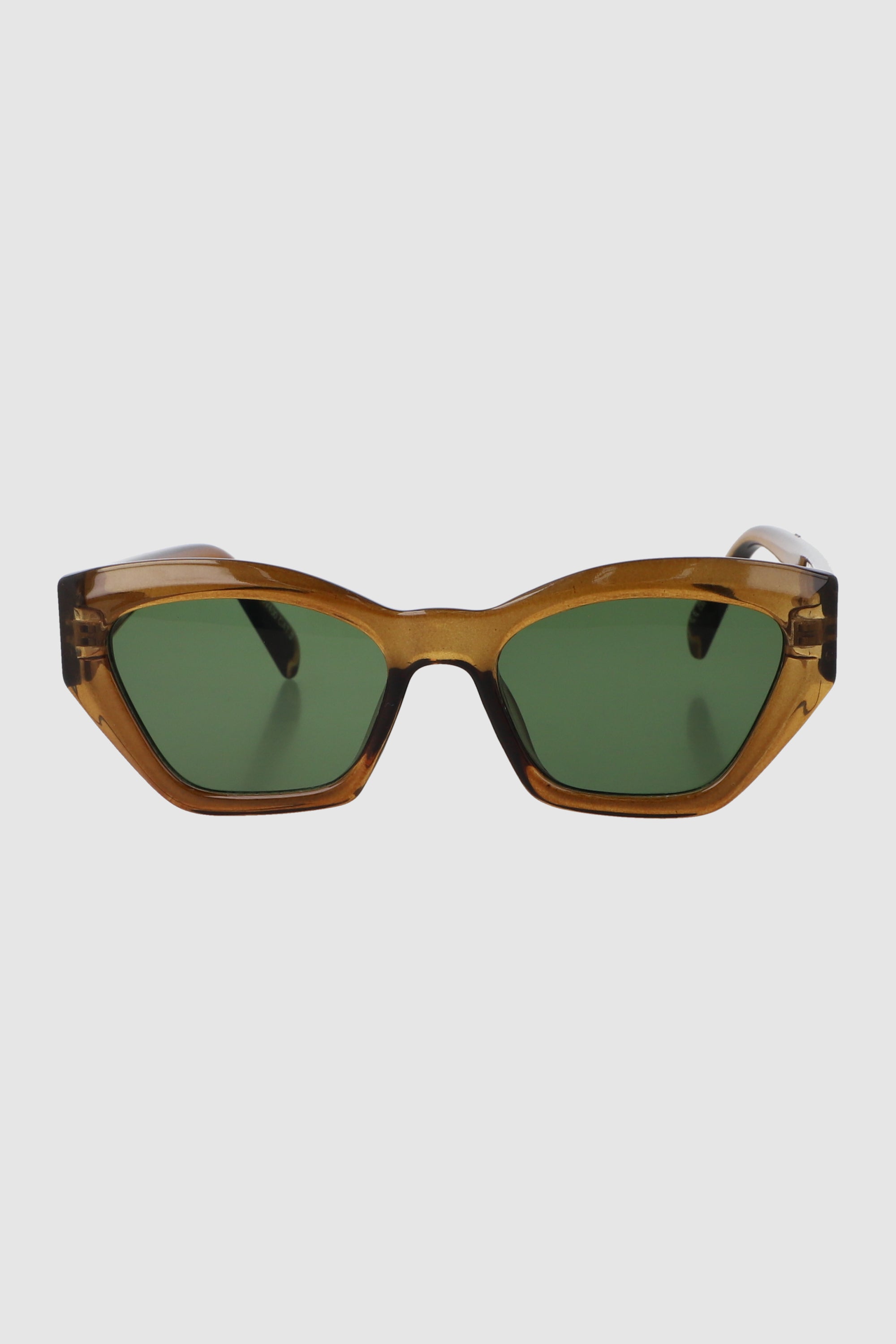 Lente wayfarer geometrico traslucido CAFE