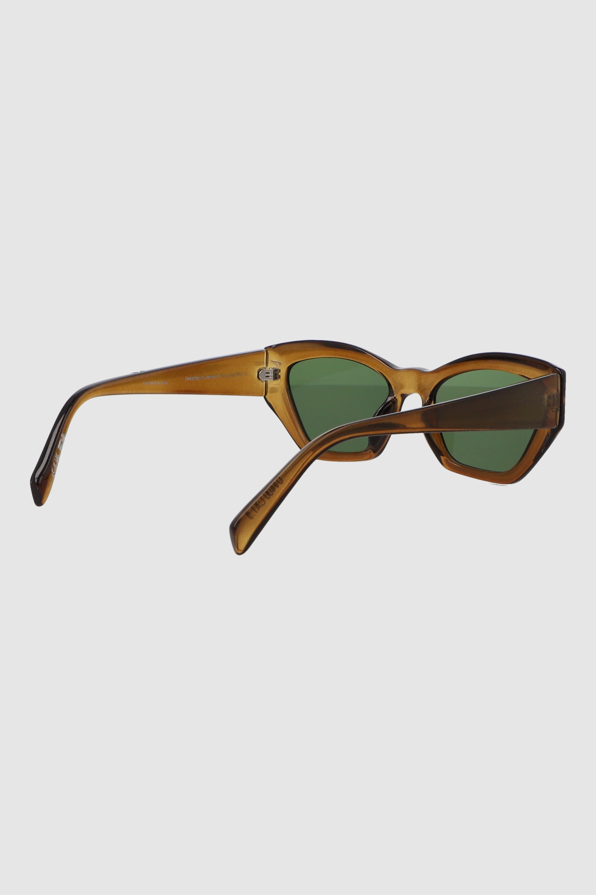 Lente wayfarer geometrico traslucido CAFE