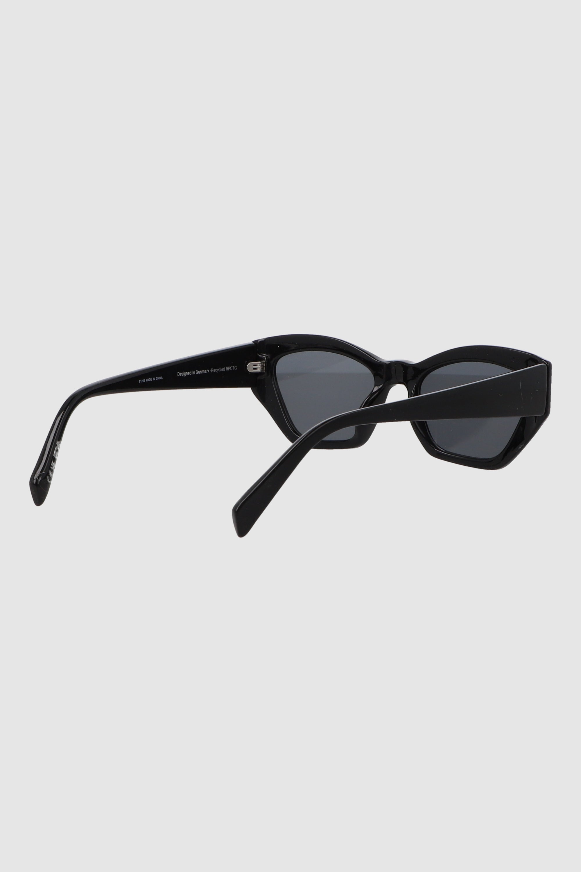 Lente wayfarer geometrico traslucido NEGRO