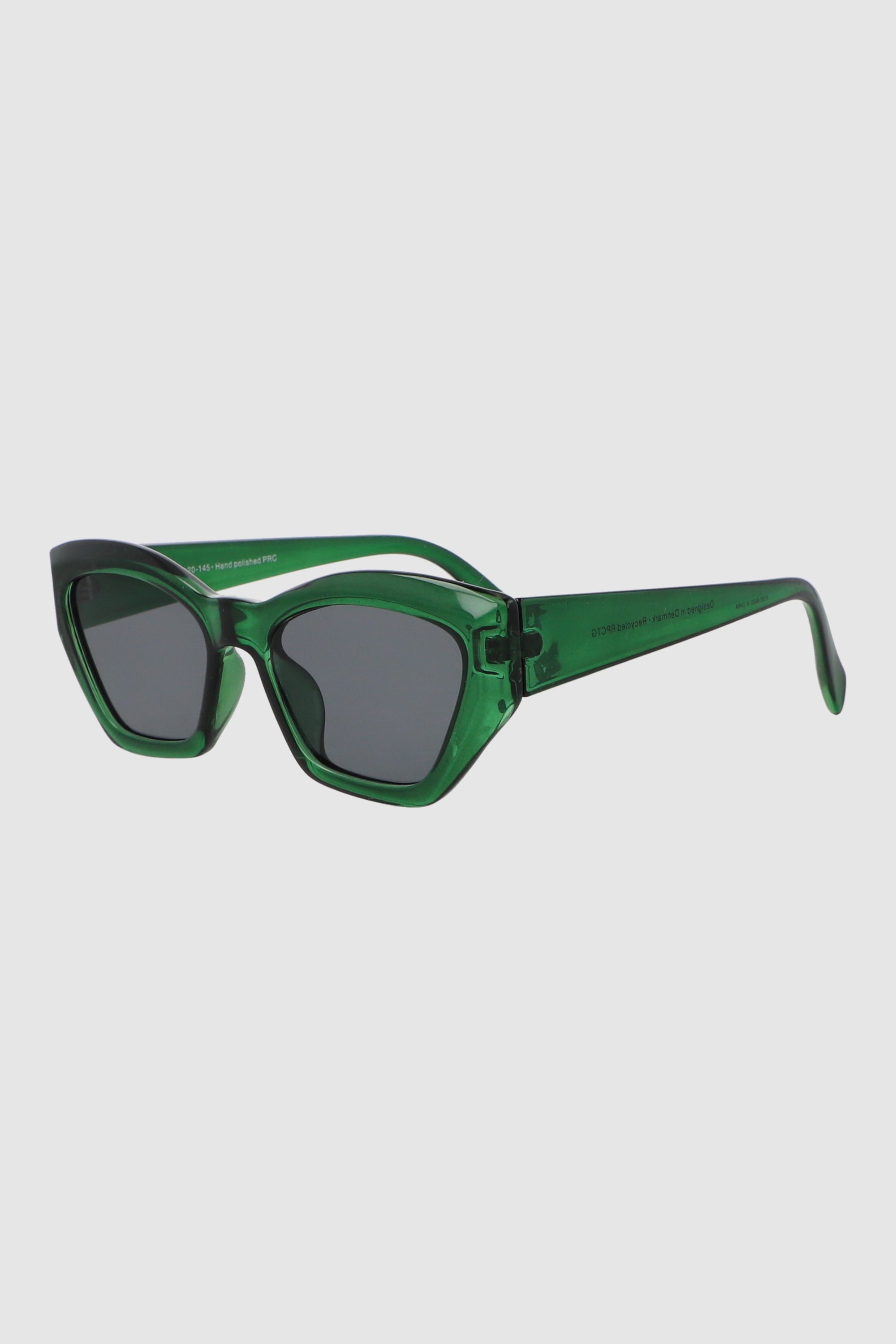 Lente wayfarer geometrico traslucido VERDE BOTELLA