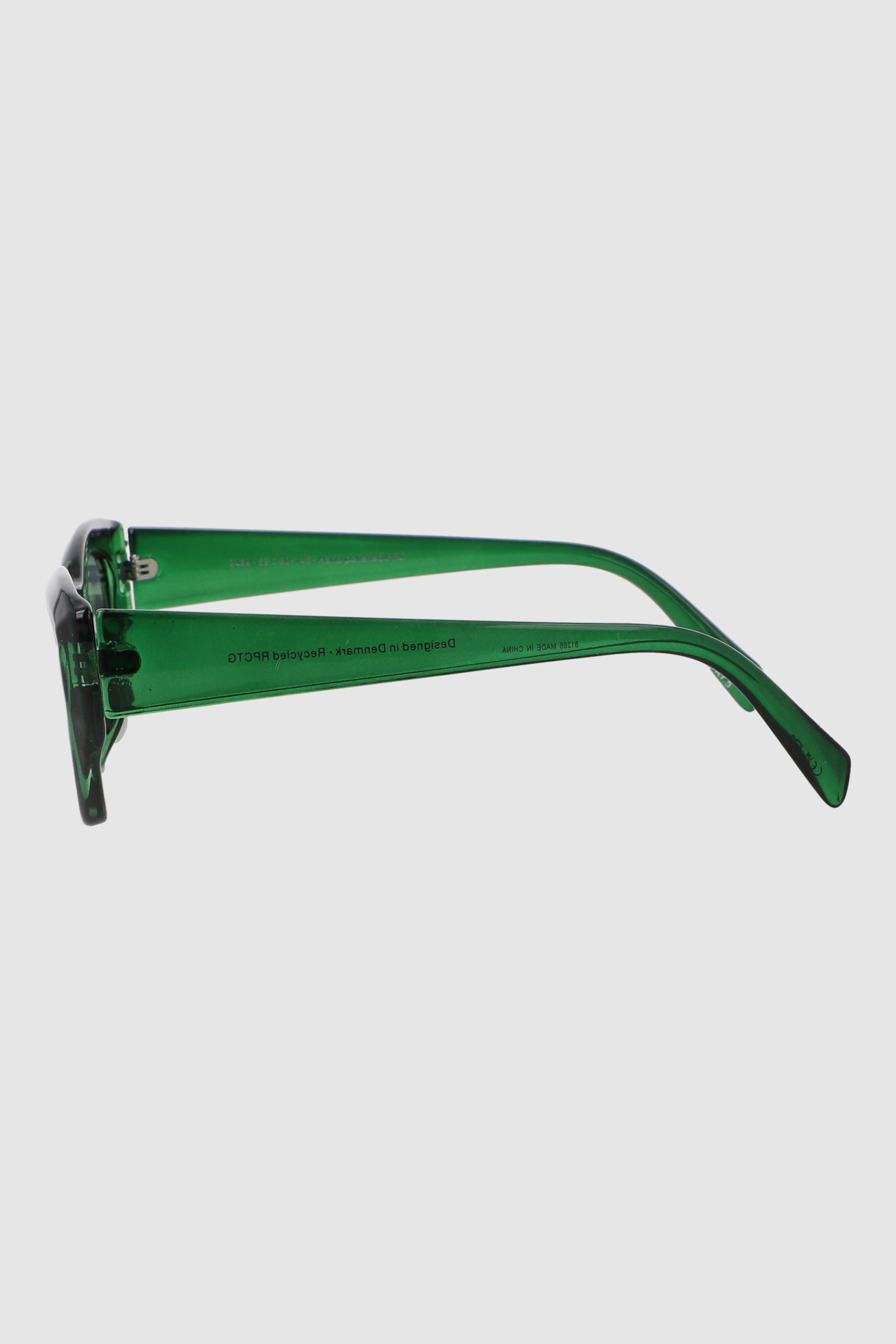 Lente wayfarer geometrico traslucido VERDE BOTELLA
