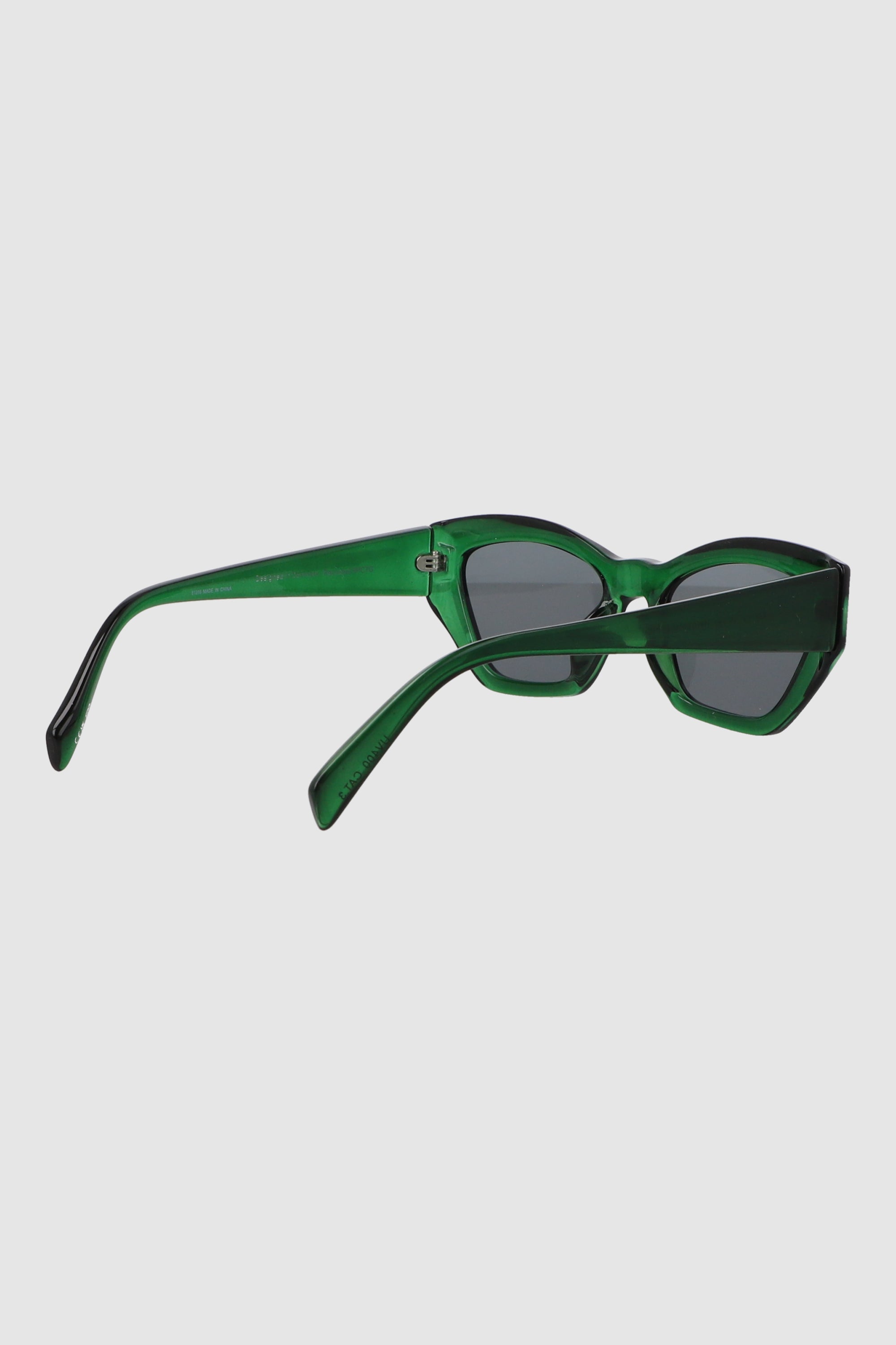Lente wayfarer geometrico traslucido VERDE BOTELLA