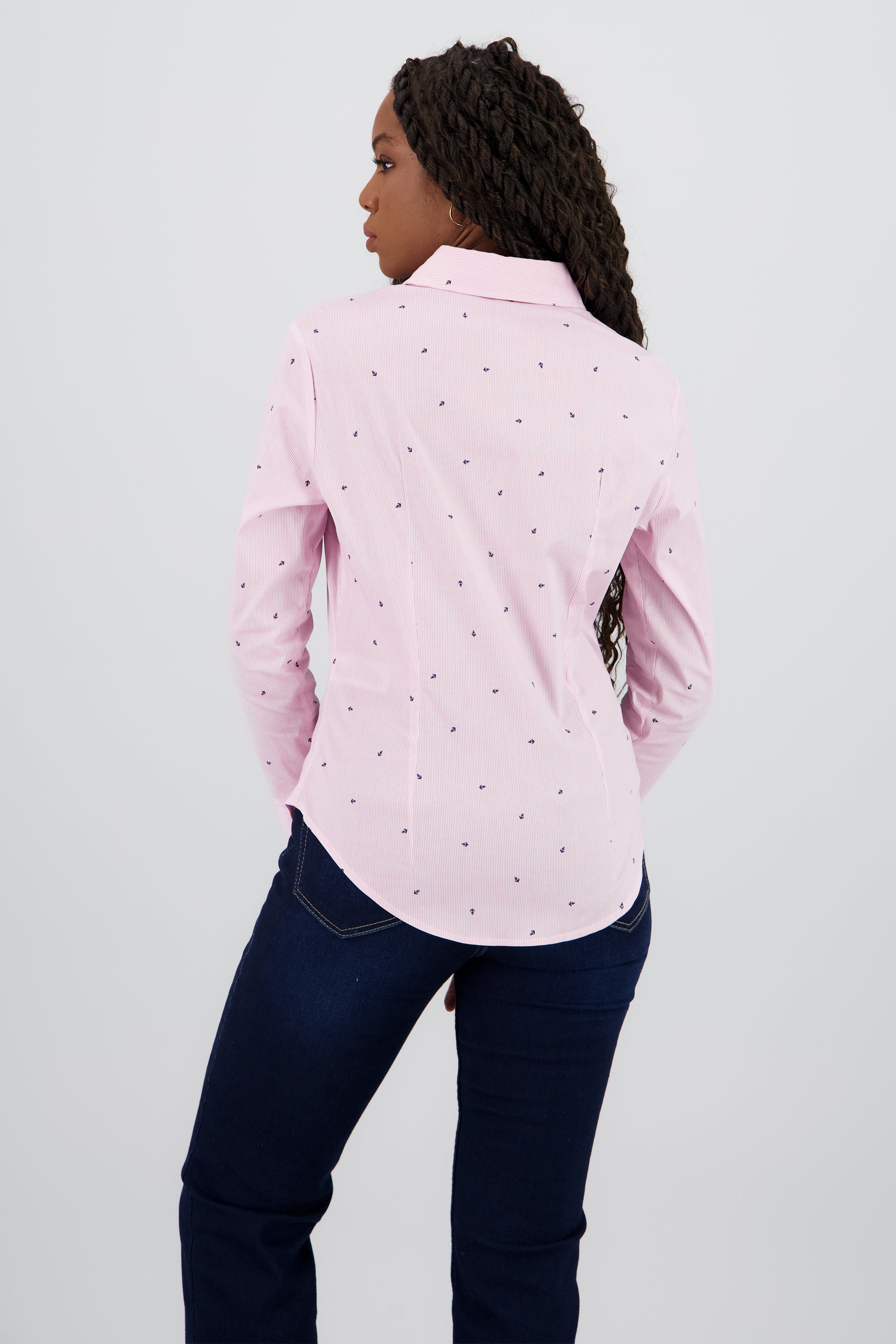 Camisa manga larga detalle anclas ROSA