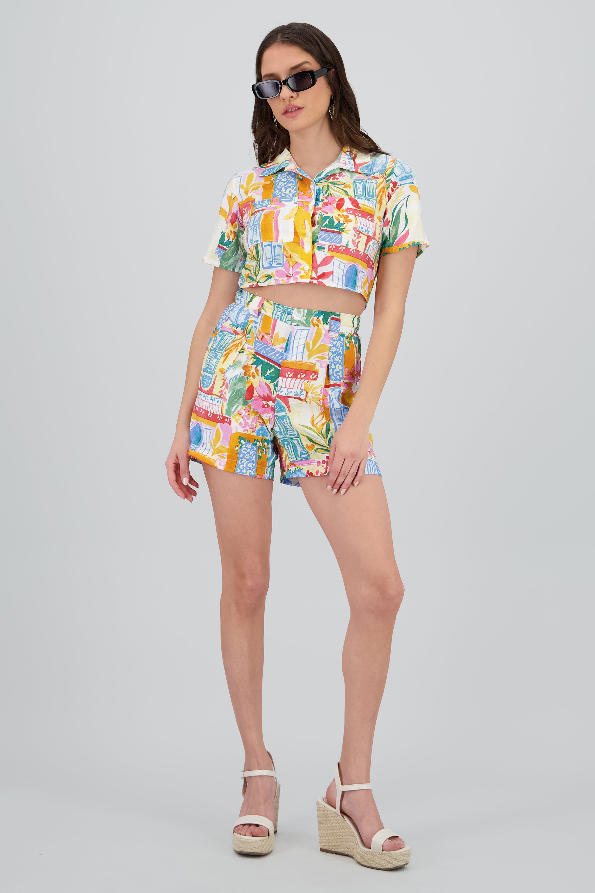 Shorts mini detalle pretina MULTICOLOR
