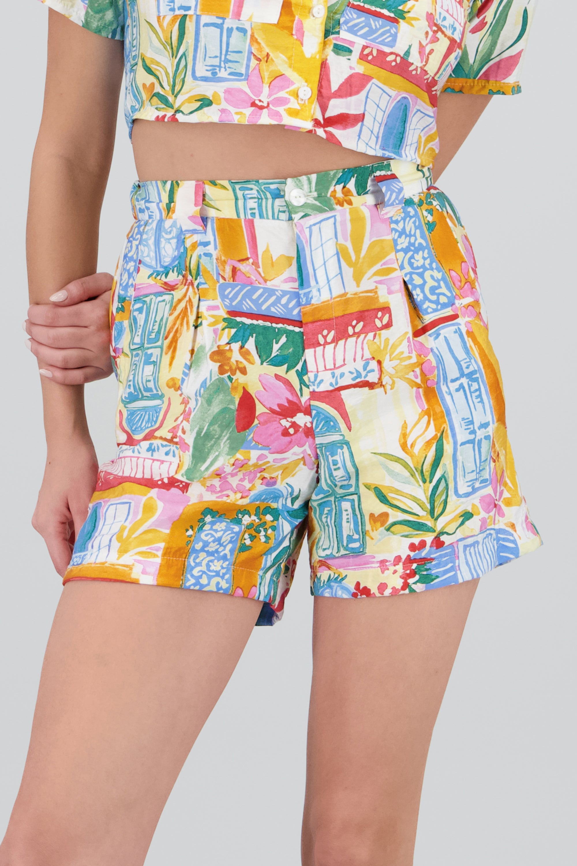 Shorts mini detalle pretina MULTICOLOR