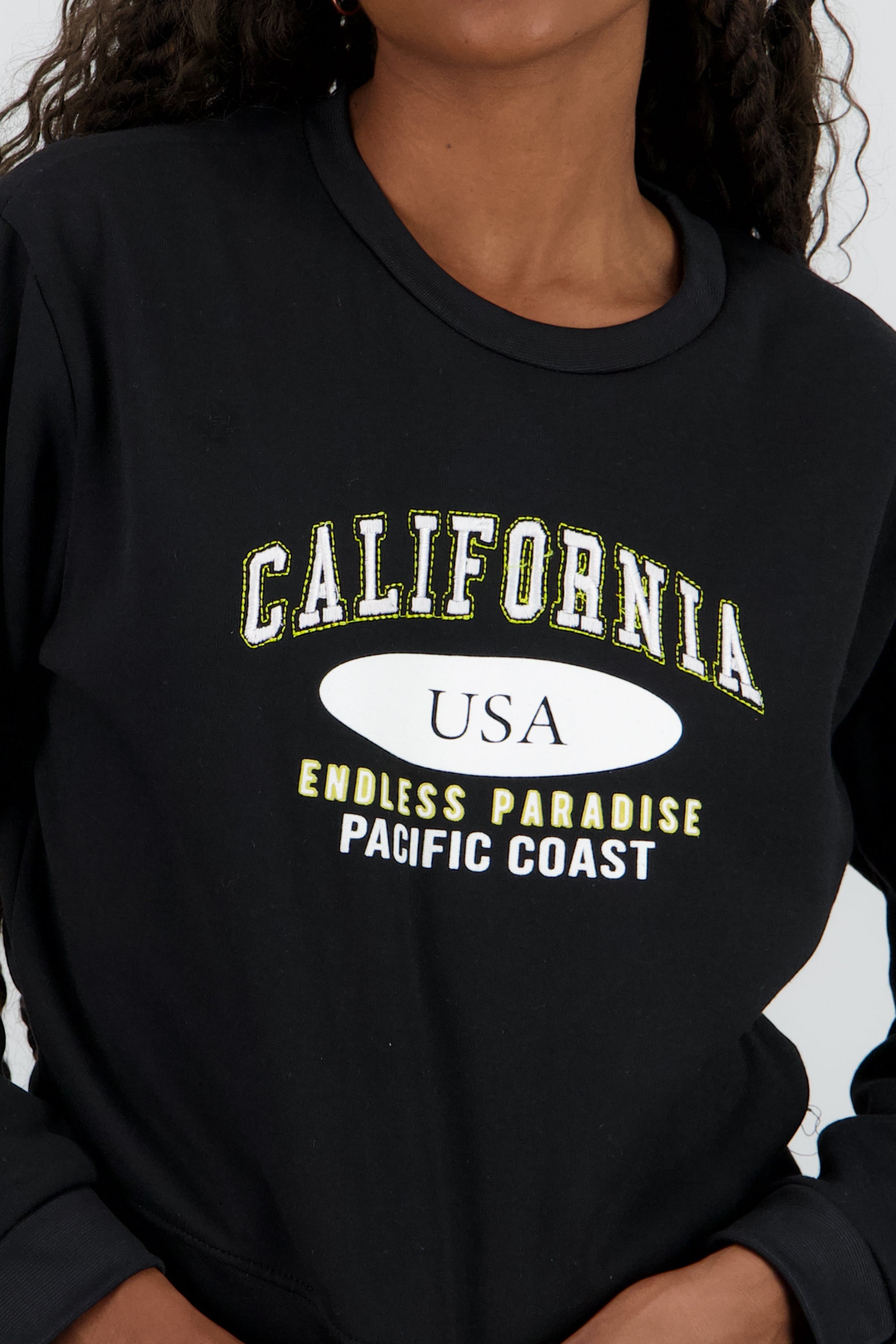 Sudadera estampado california usa NEGRO COMBO