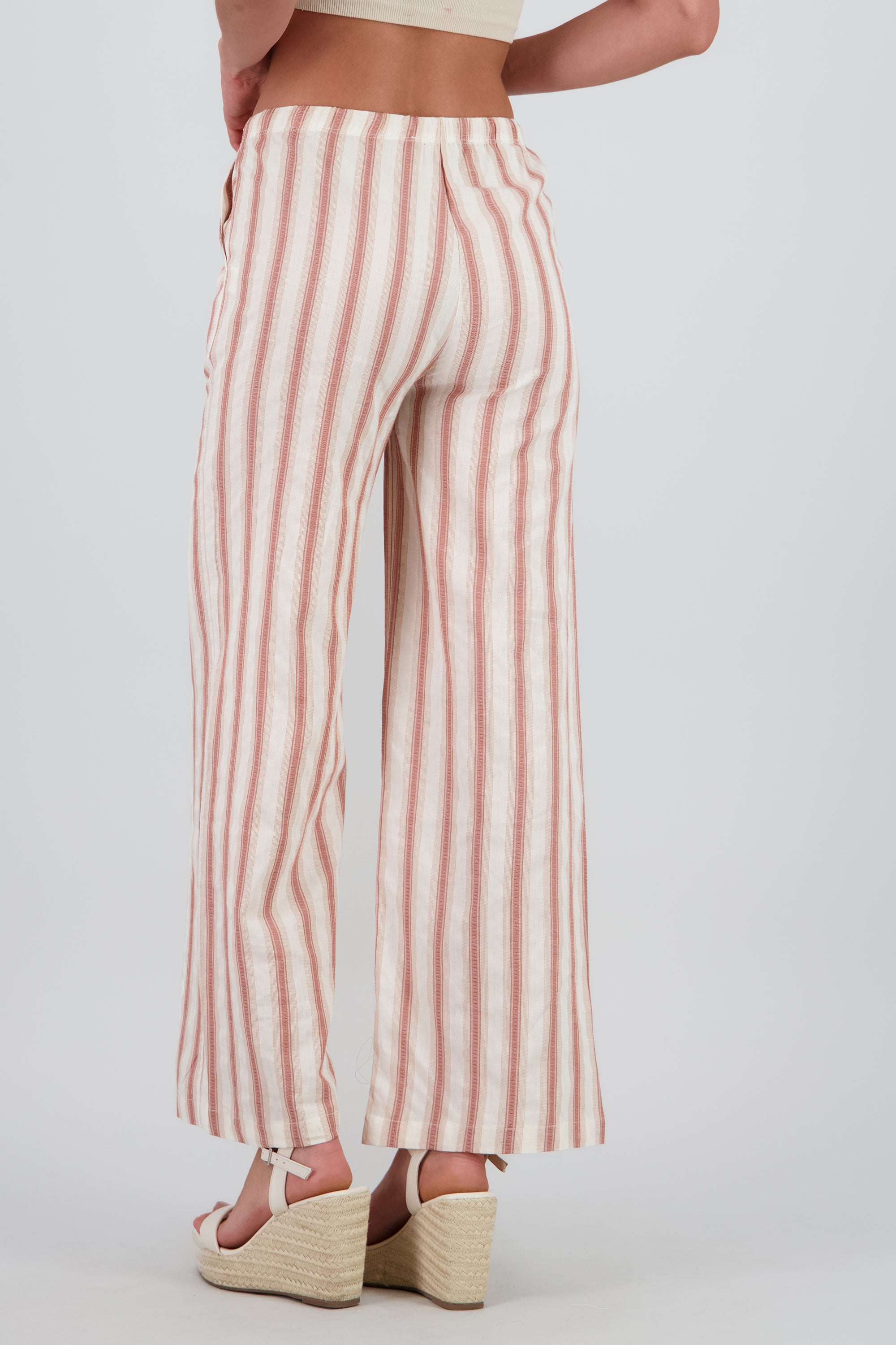 Pantalon rayas con jareta ROSA COMBO