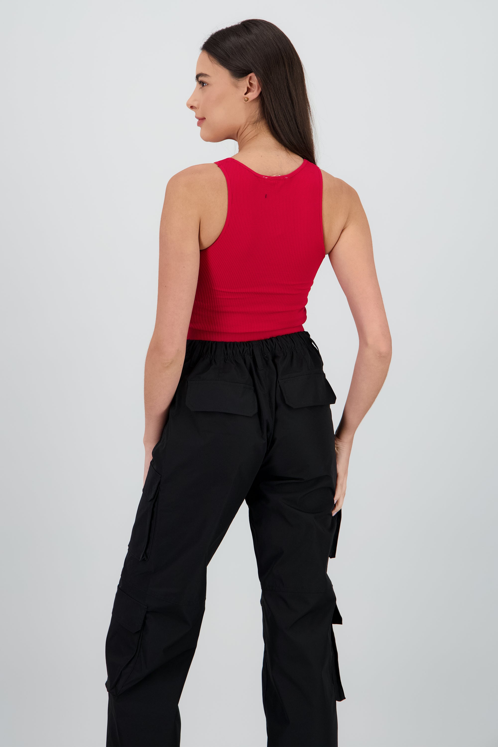 Top sin manga seamless cuello redondo ROJO