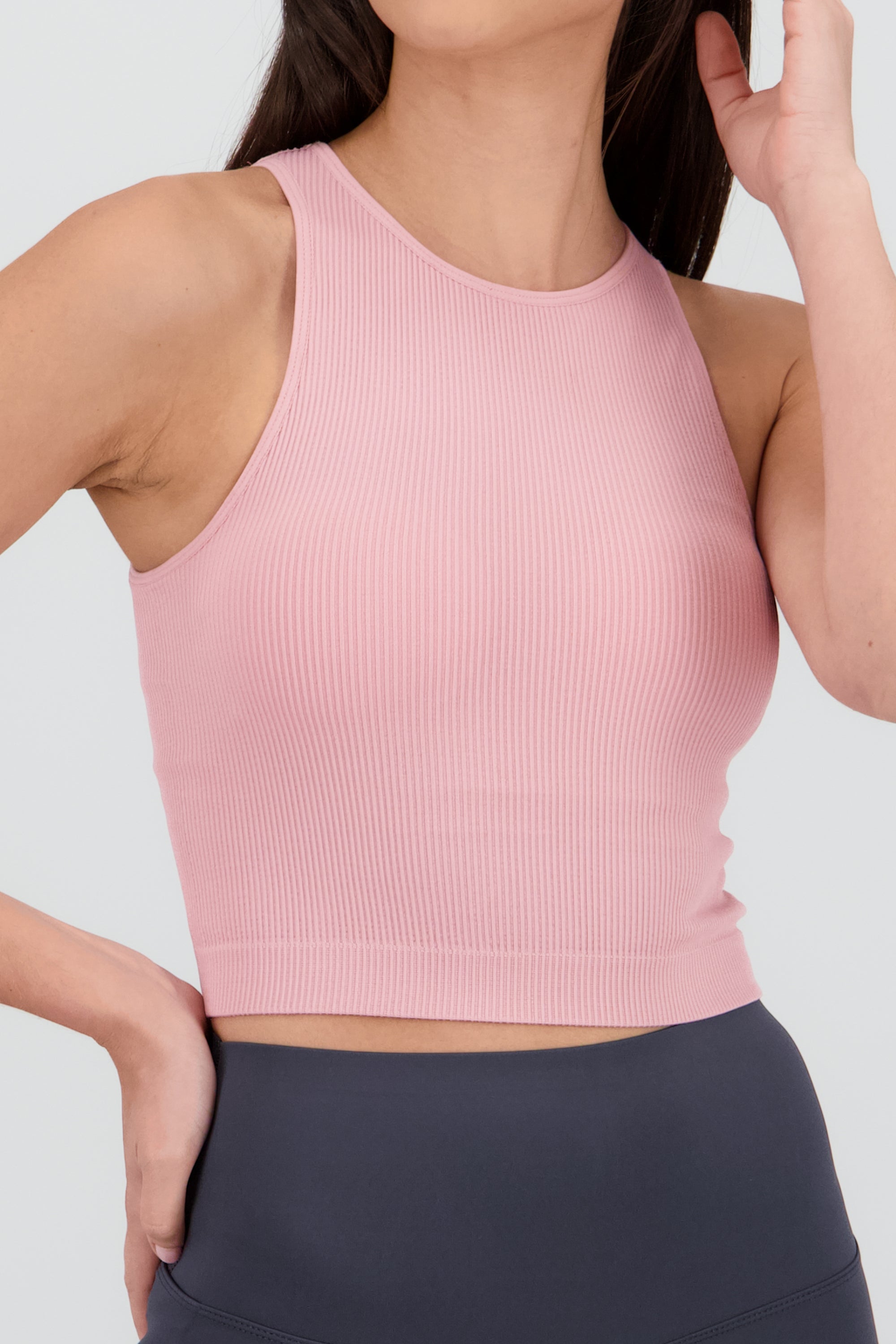 Top sin manga seamless cuello redondo ROSA