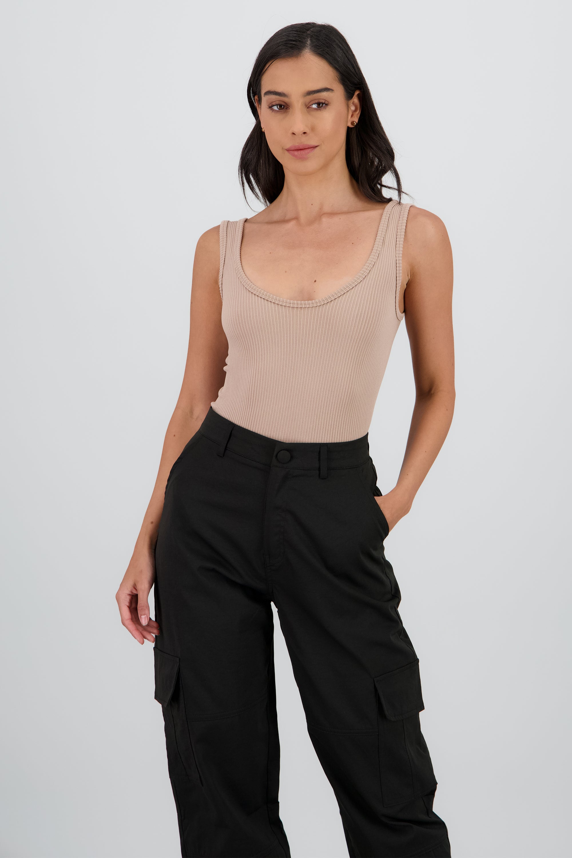 Bodysuit sin manga seamless TAUPE
