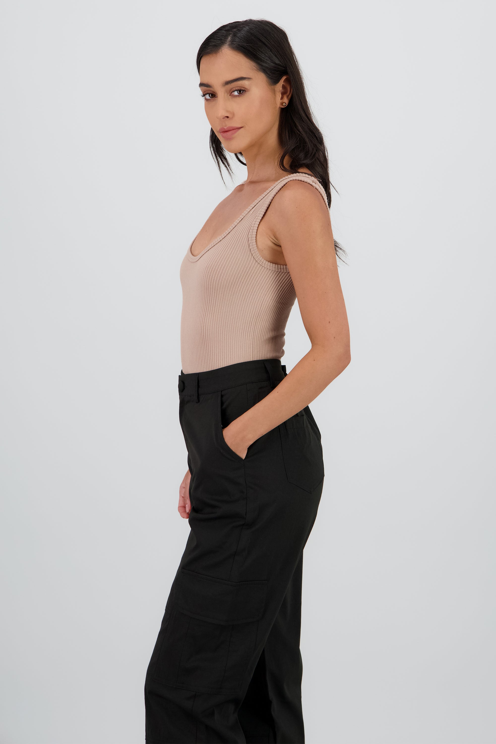 Bodysuit sin manga seamless TAUPE