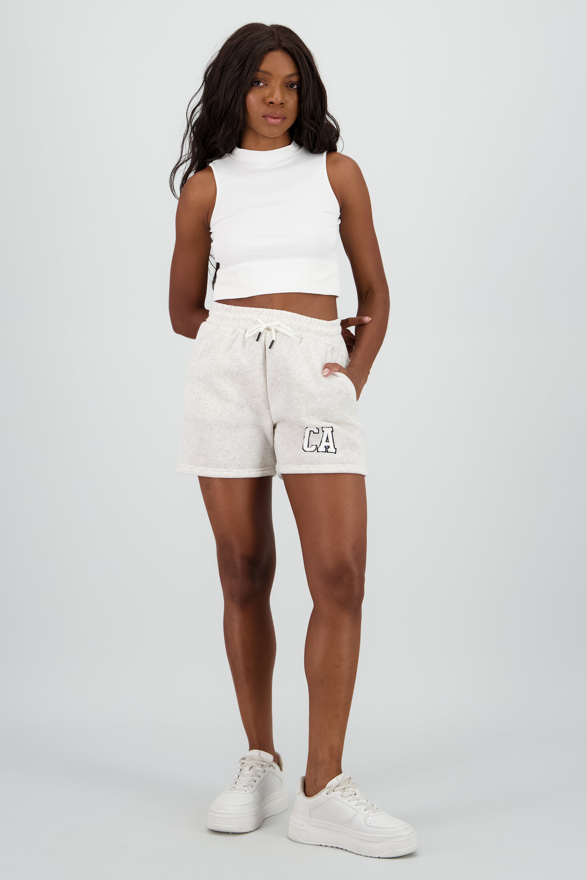 Shorts CA textura GRIS