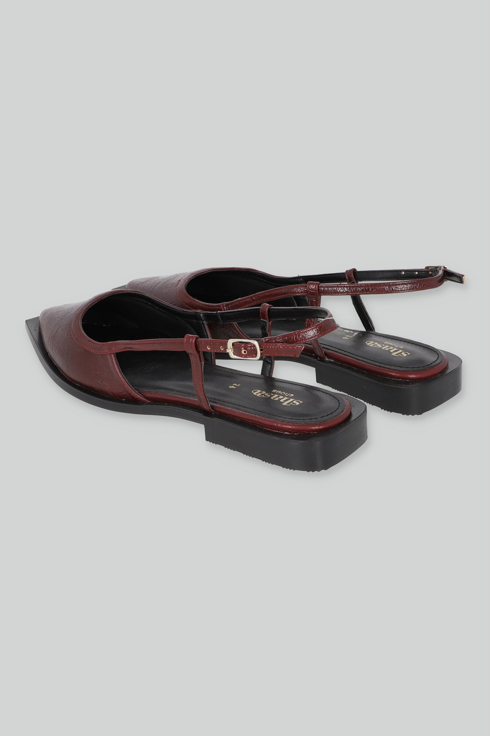 Flat suela ancha slingback crack VINO