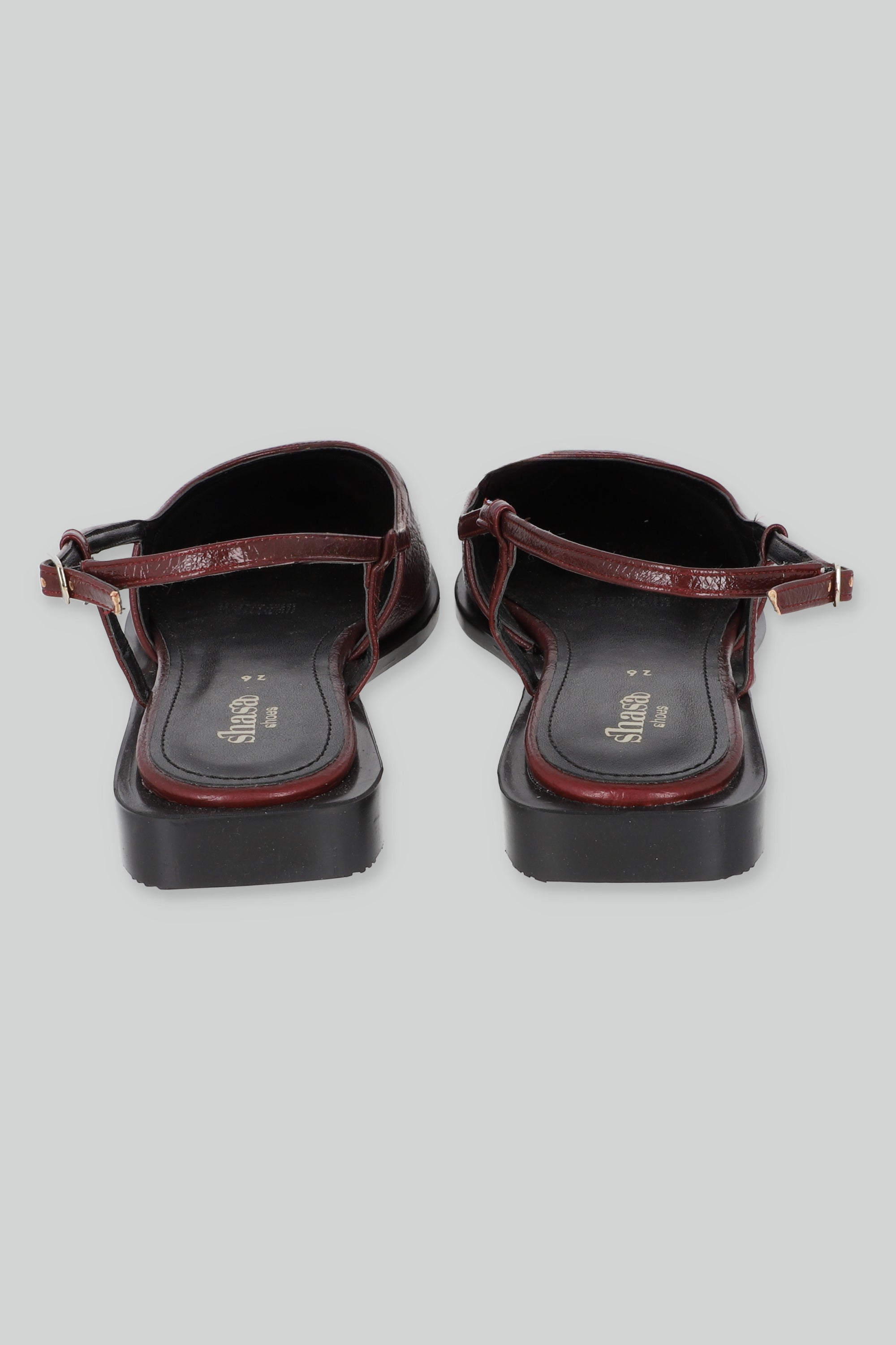 Flat suela ancha slingback crack VINO