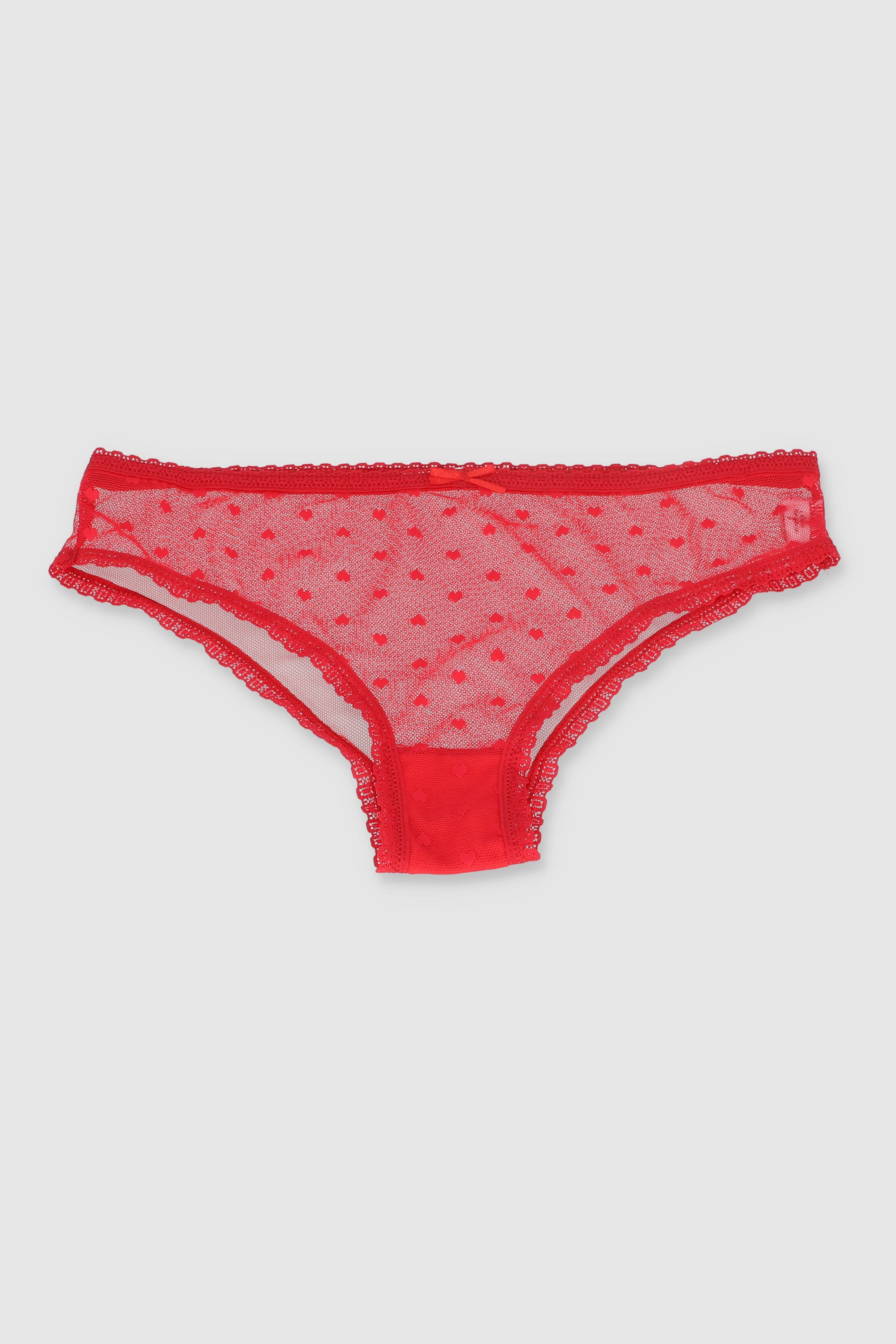 Boxer mesh flock corazones ROJO