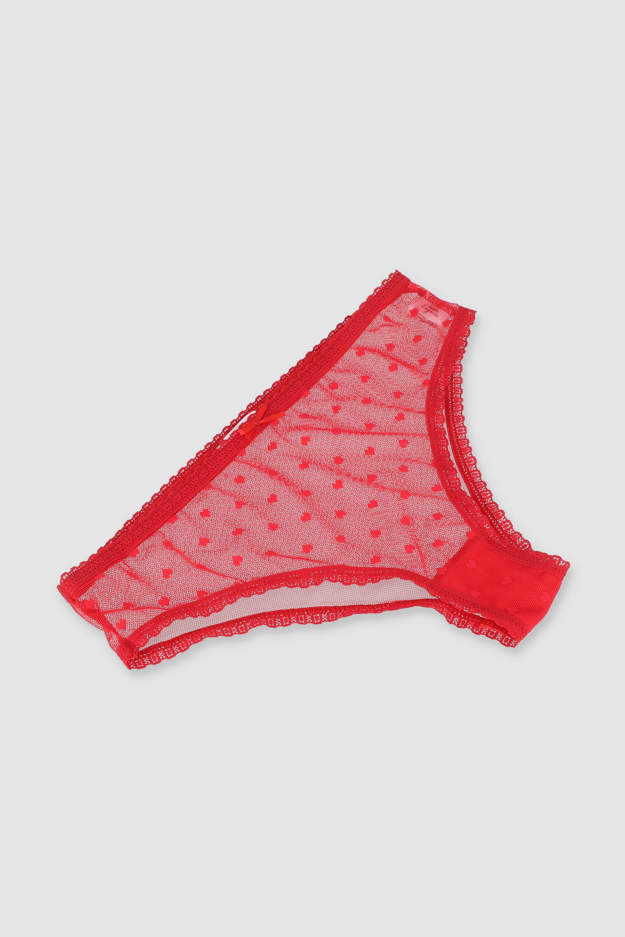 Boxer mesh flock corazones ROJO
