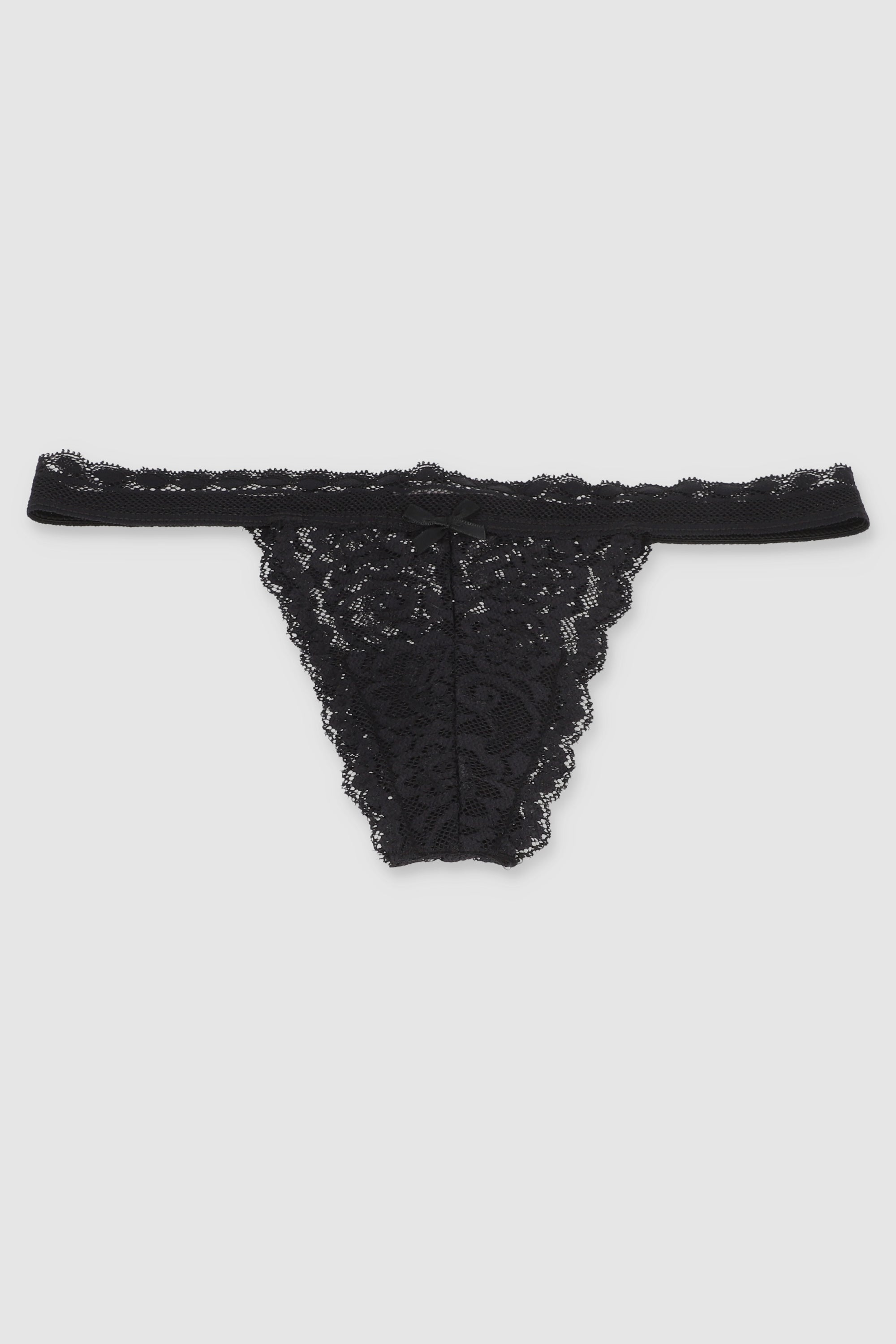 Tanga encaje lateral NEGRO