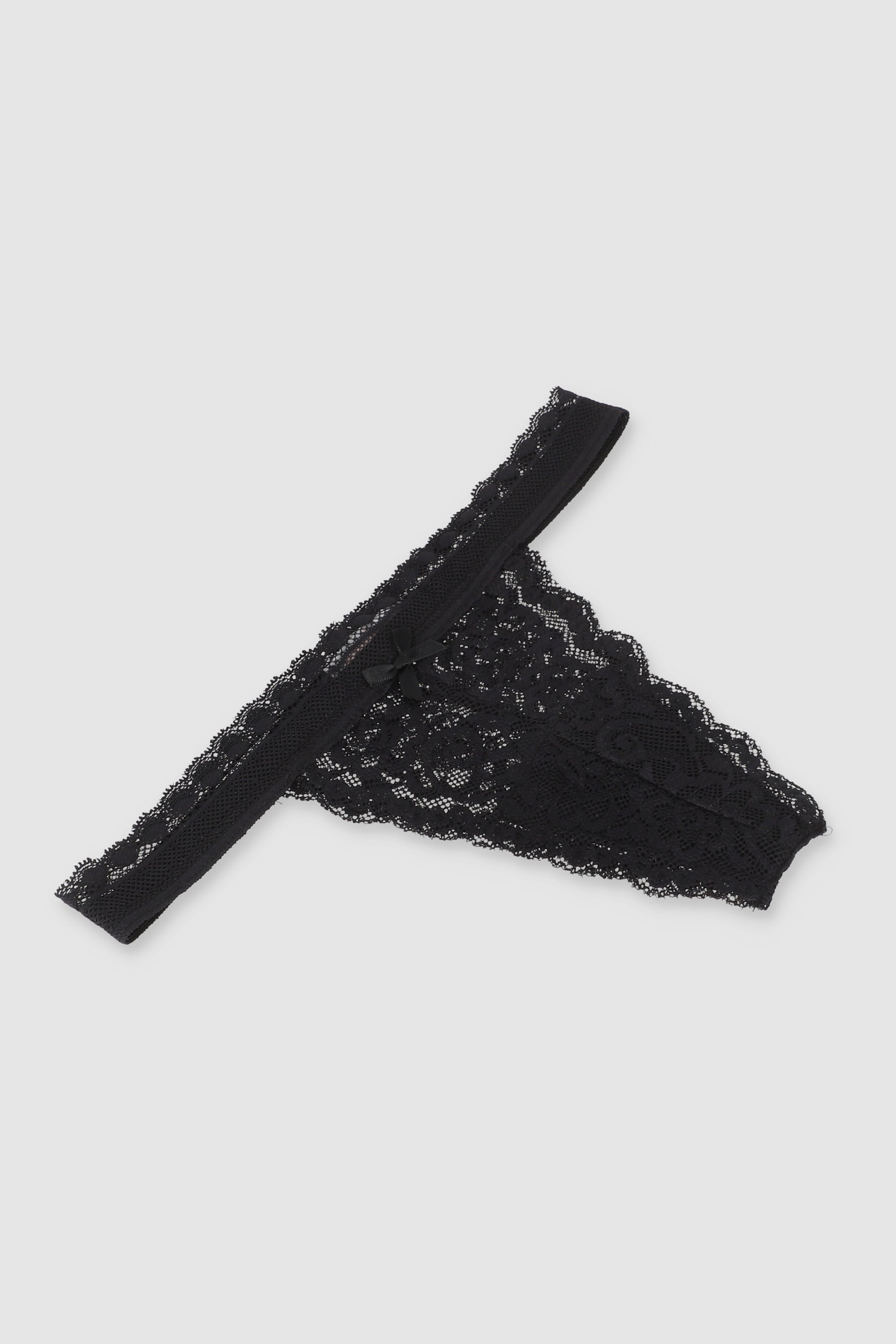 Tanga encaje lateral NEGRO