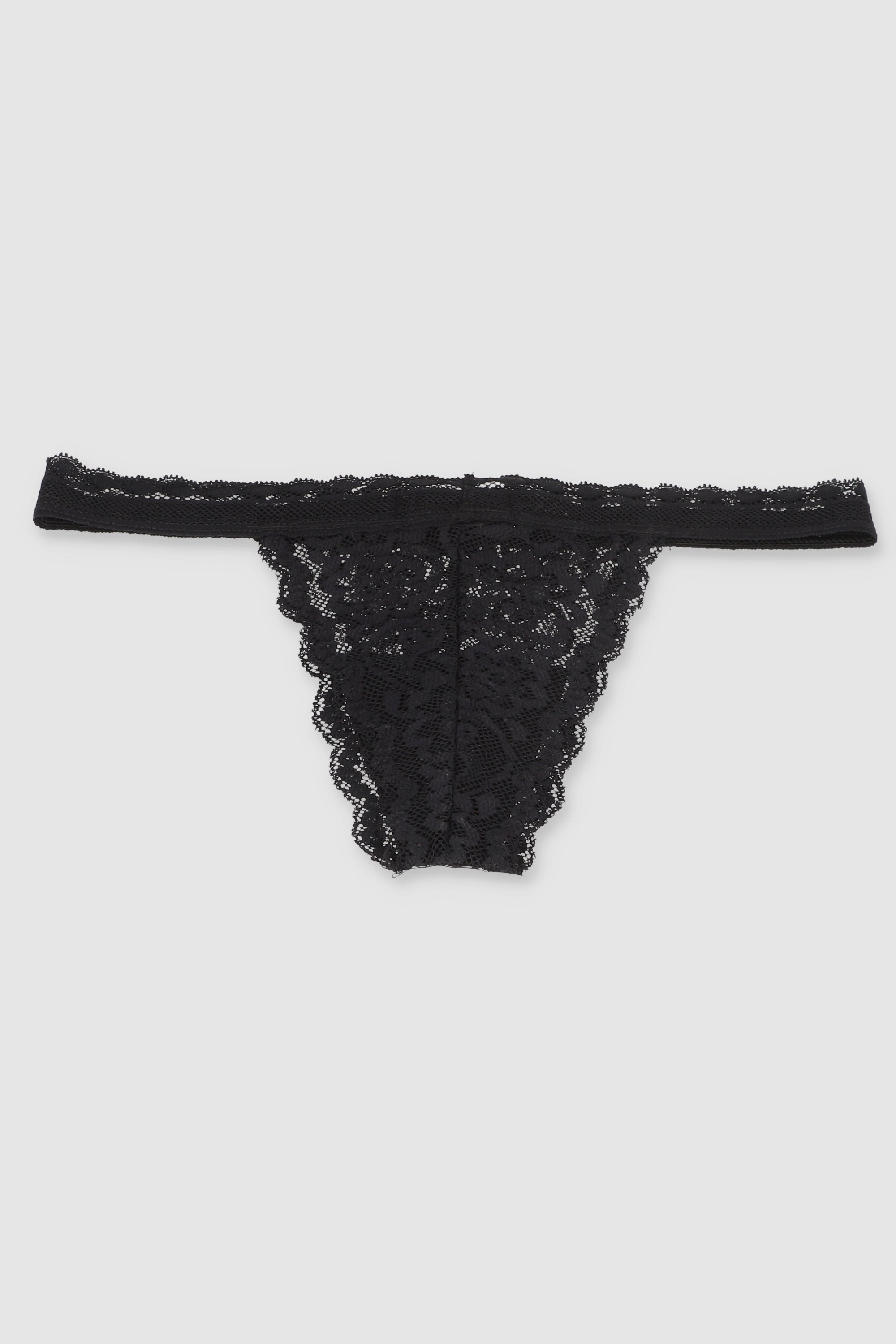 Tanga encaje lateral NEGRO