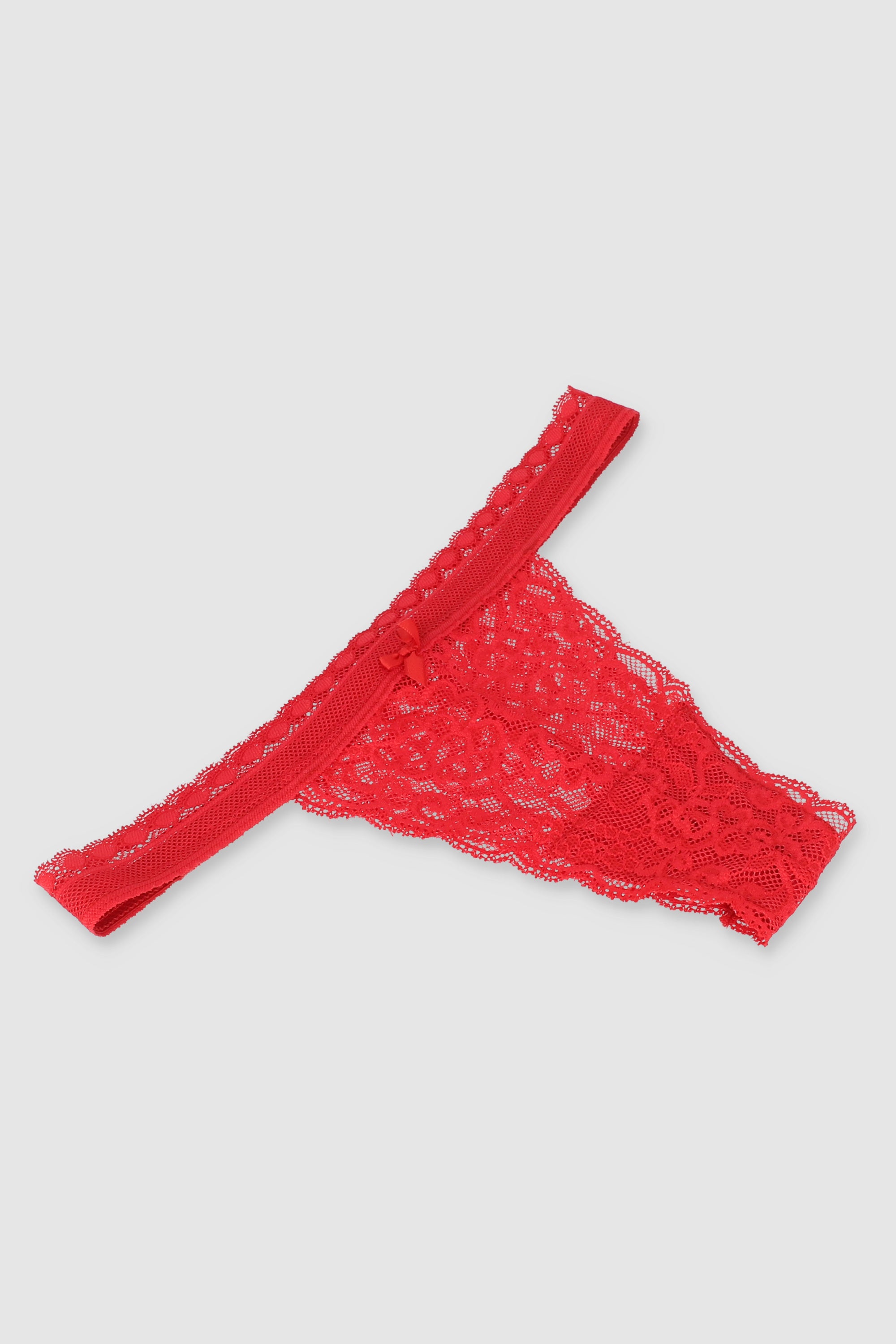 Tanga encaje lateral ROJO