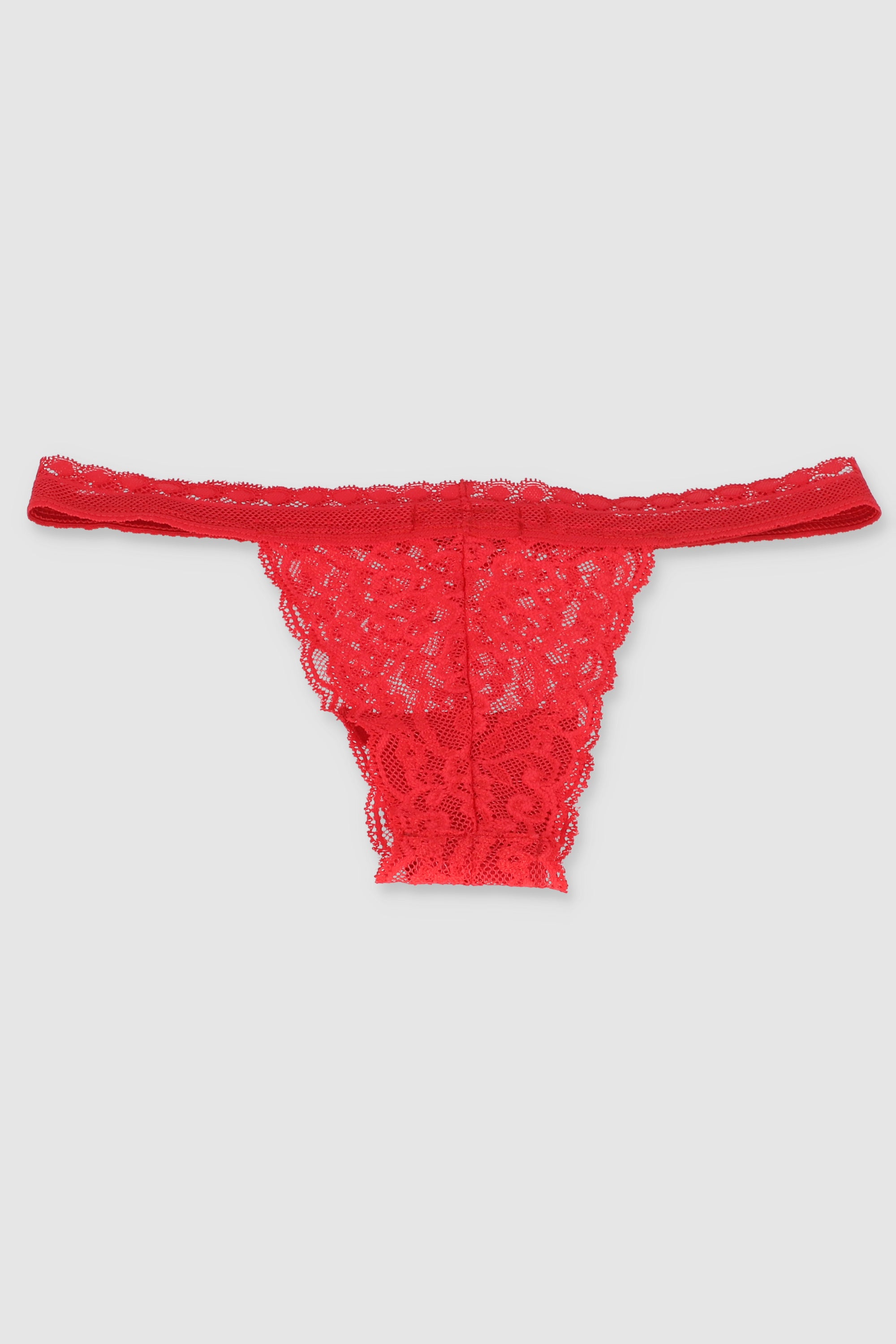Tanga encaje lateral ROJO