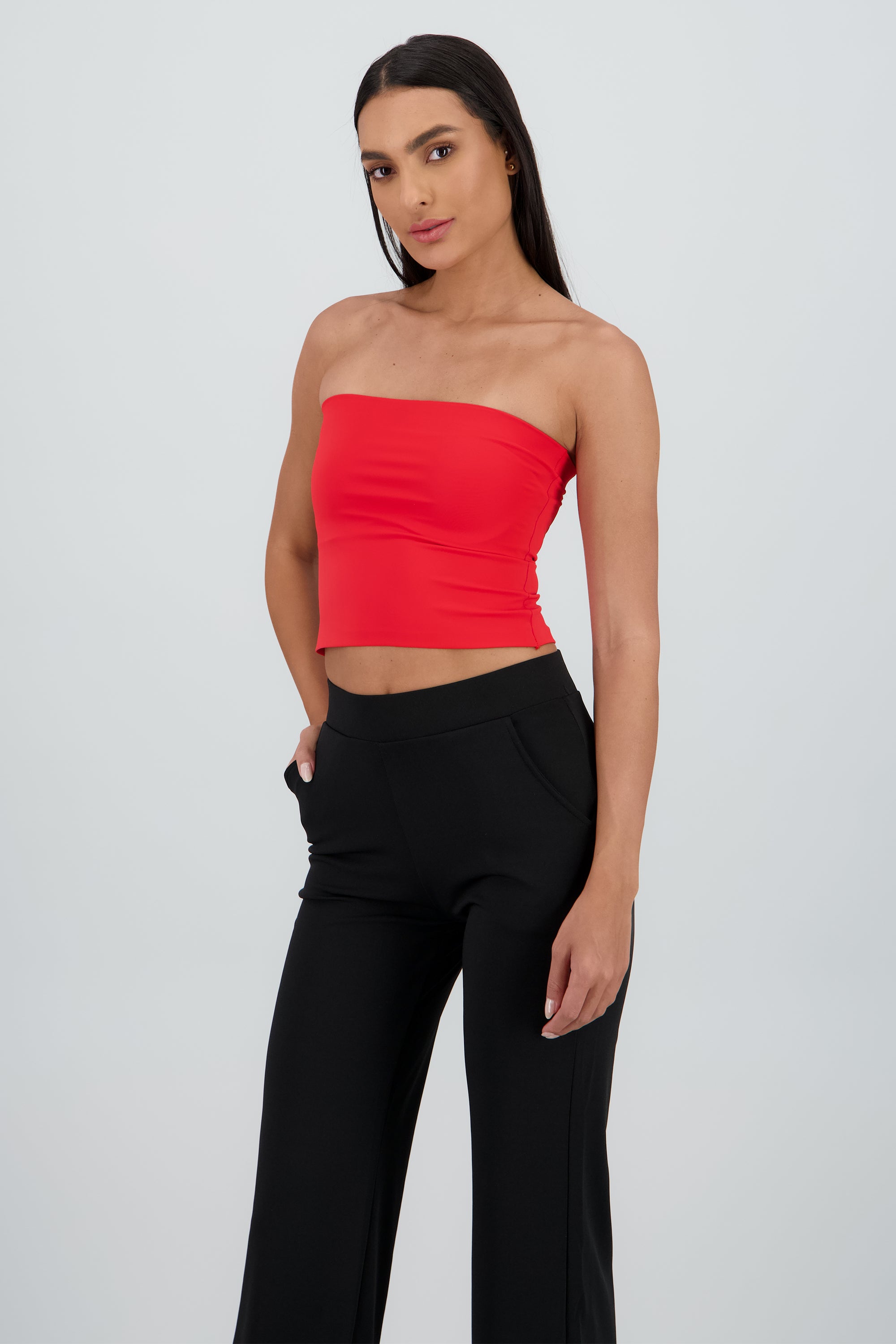 Top tubo sin coturas ROJO