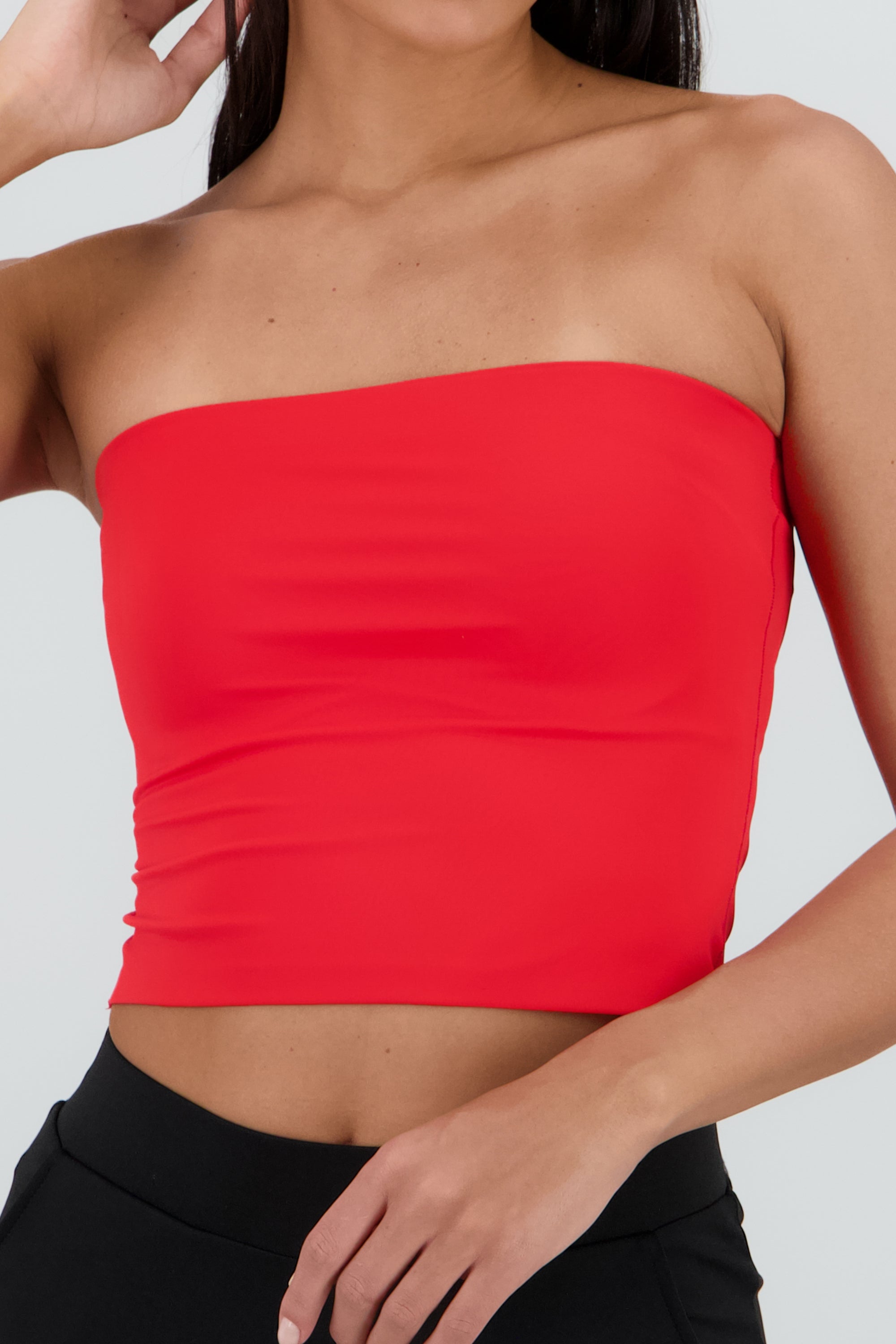 Top tubo sin coturas ROJO