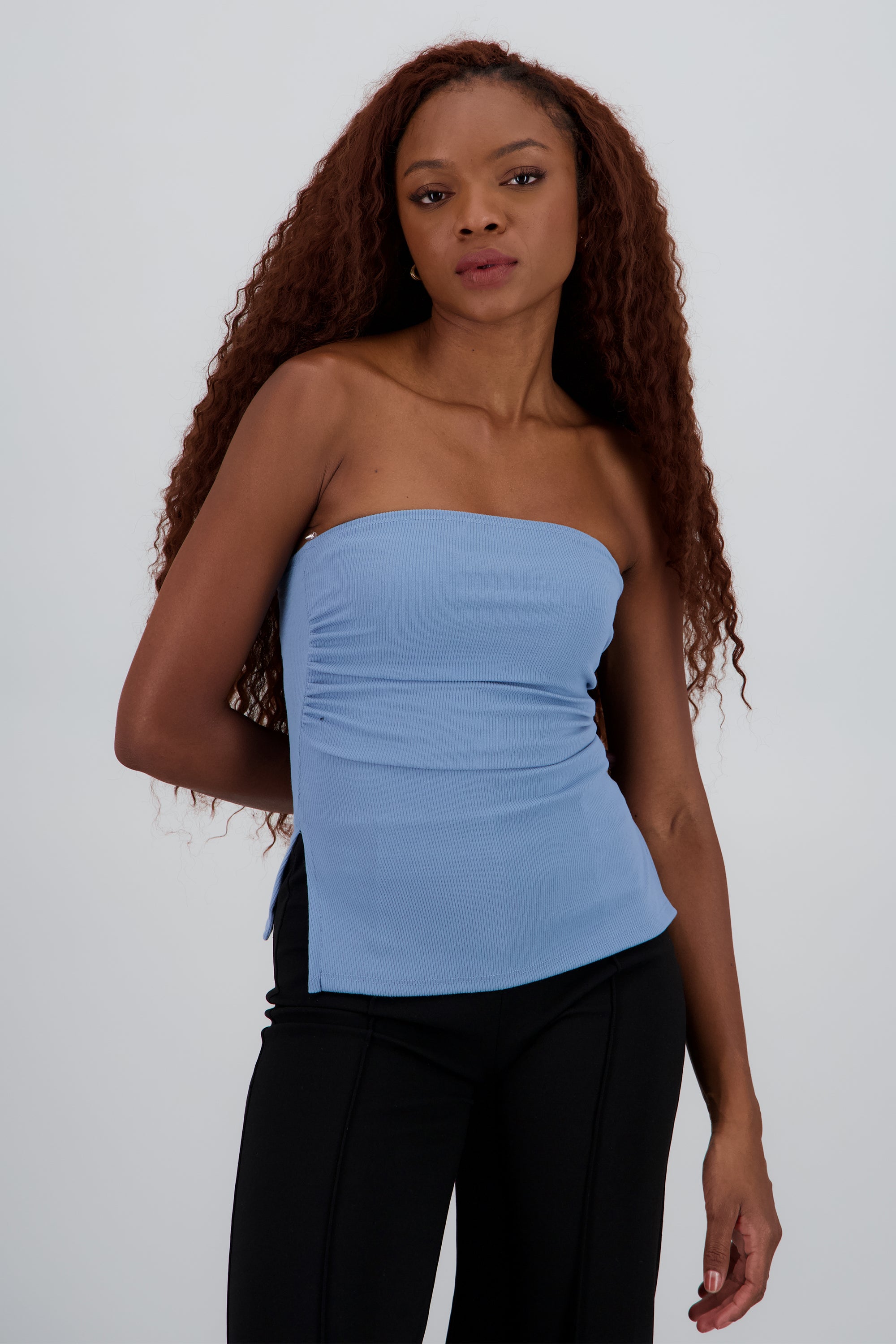 Top tubo abertura rib AZUL
