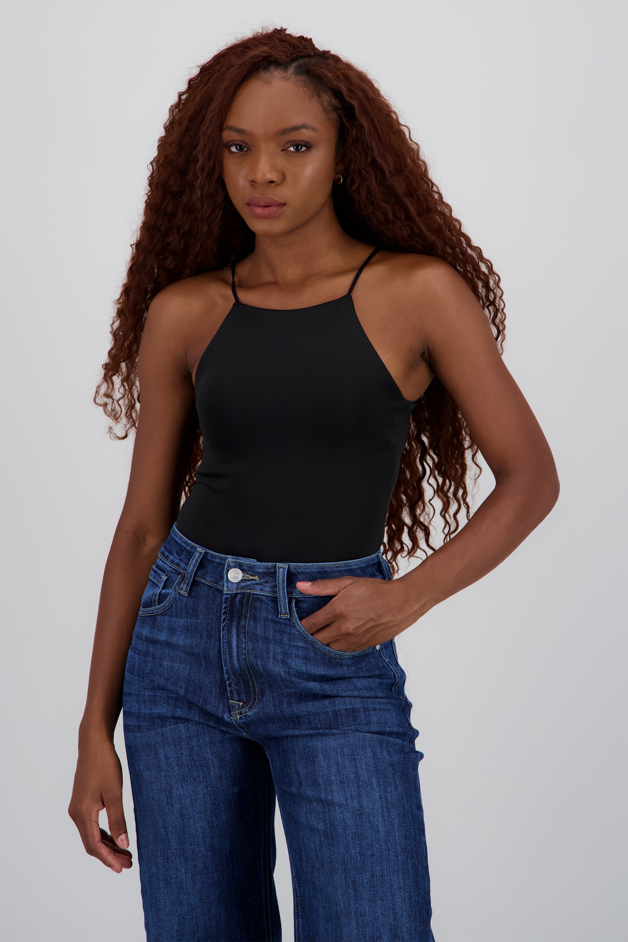 Body halter liso NEGRO
