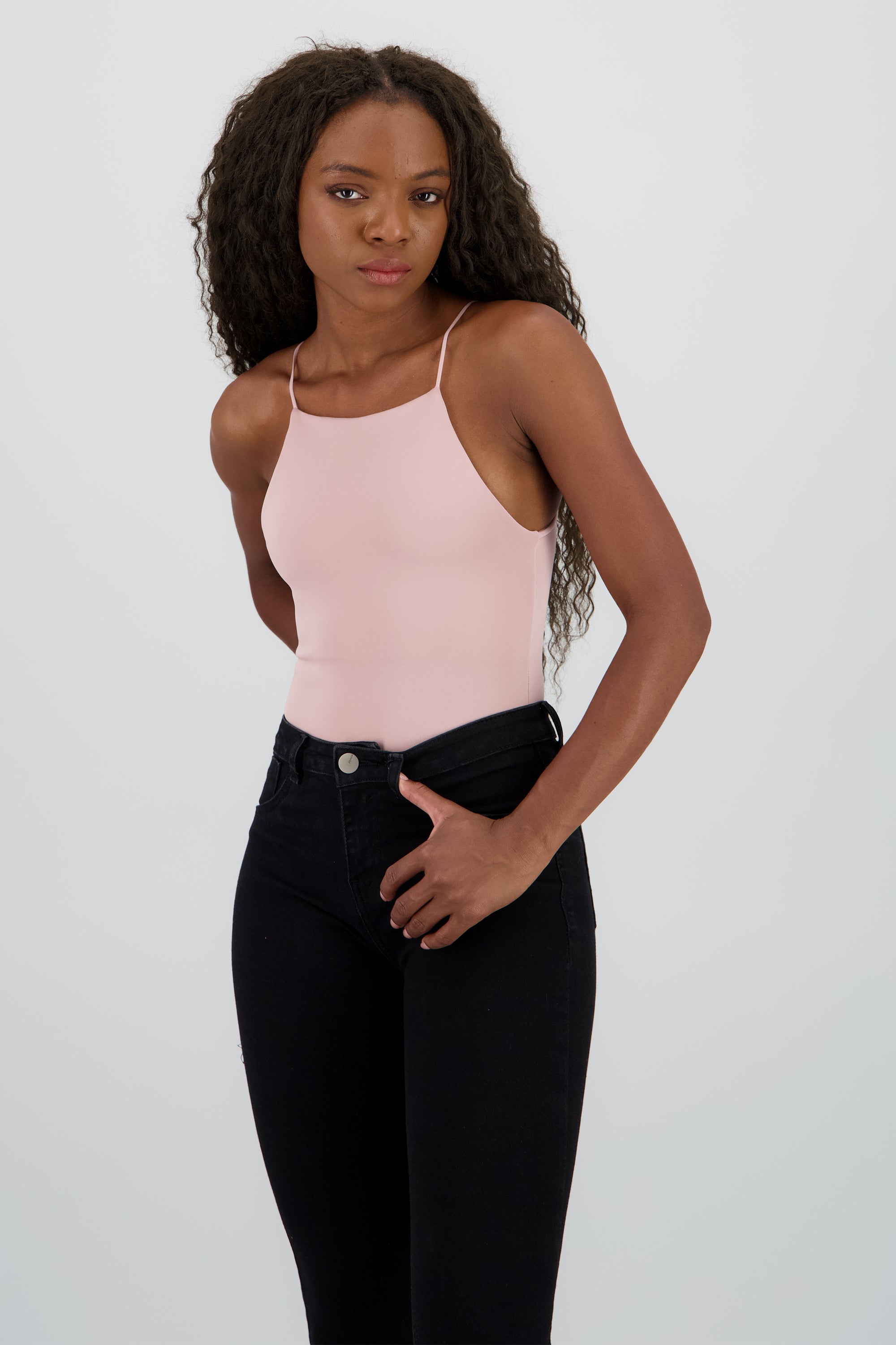 Body halter liso PALO DE ROSA