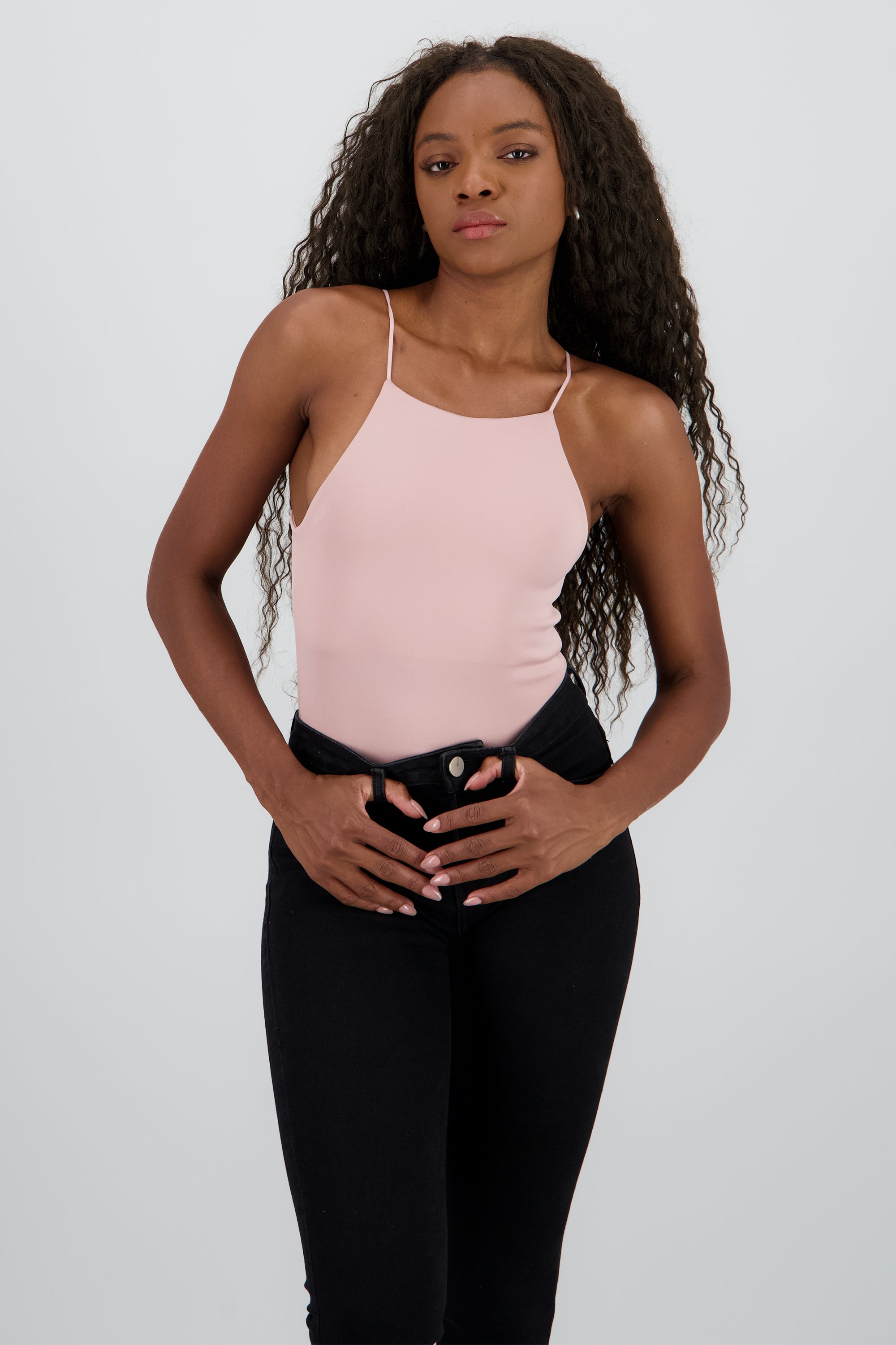 Body halter liso PALO DE ROSA