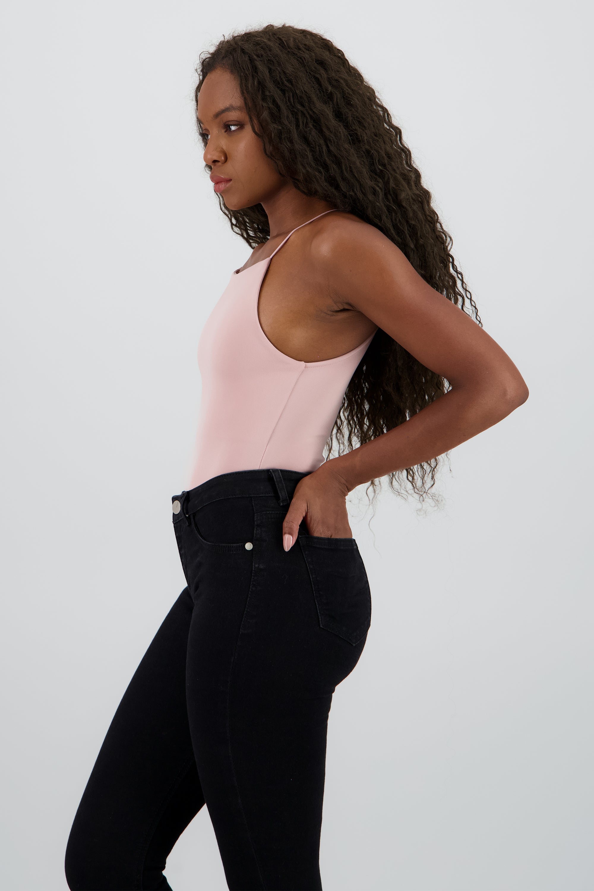 Body halter liso PALO DE ROSA