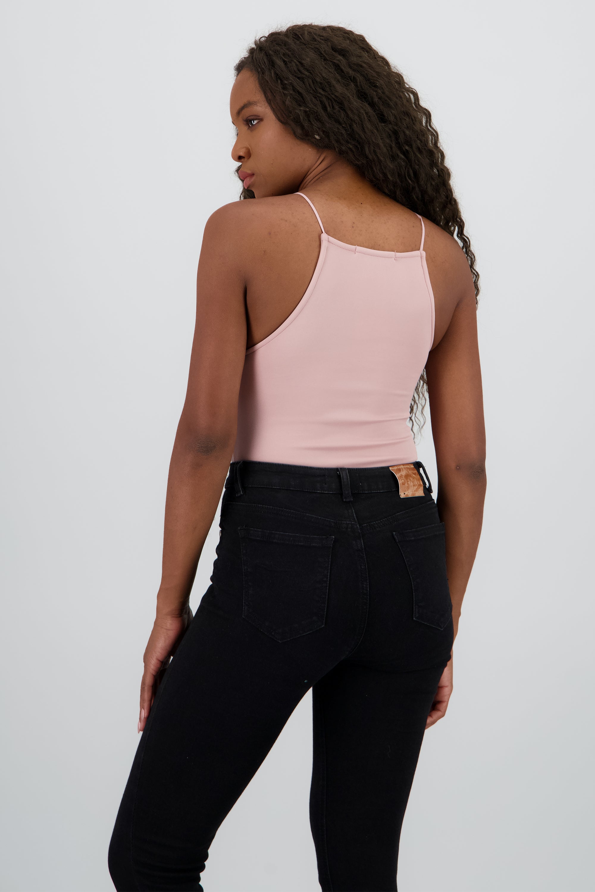 Body halter liso PALO DE ROSA