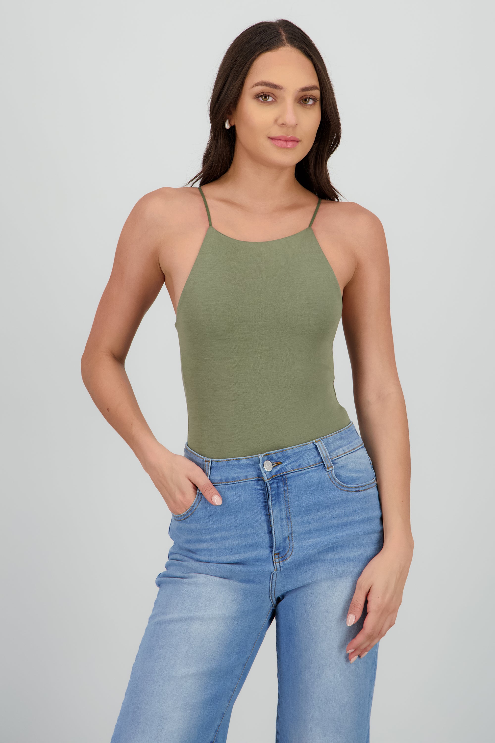 Body halter liso OLIVO