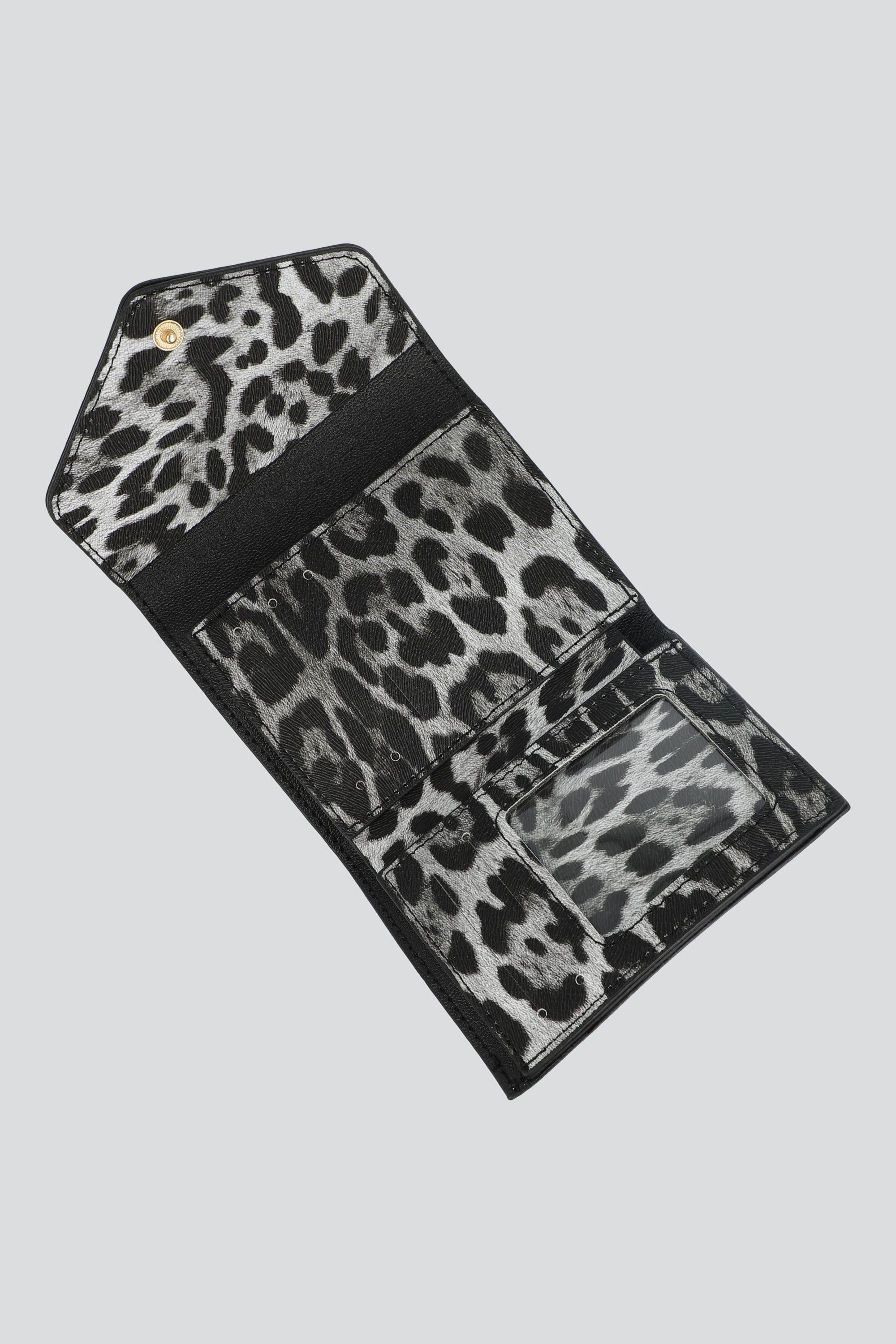 Cartera animal print NEGRO