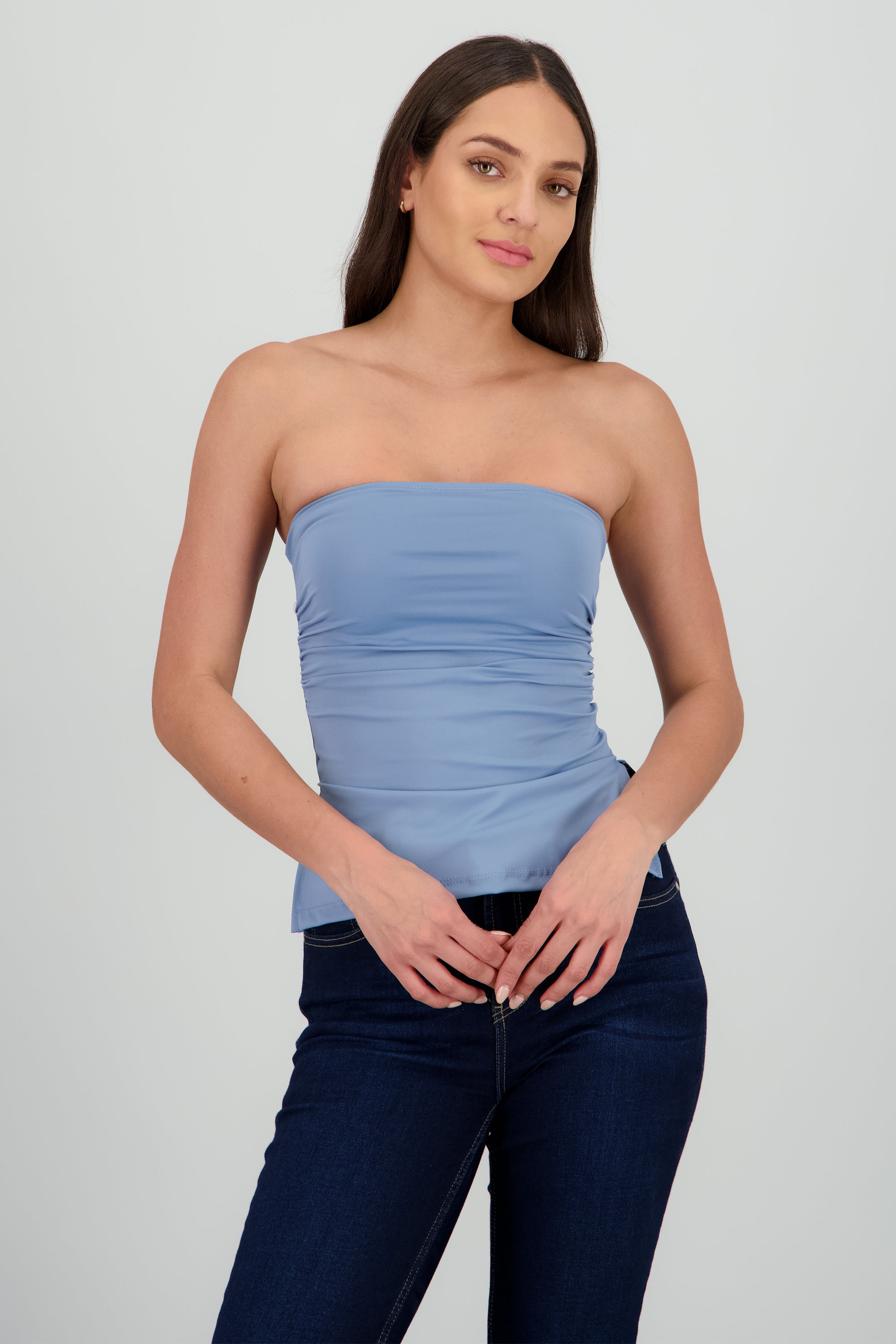 Top tubo AZUL PASTEL
