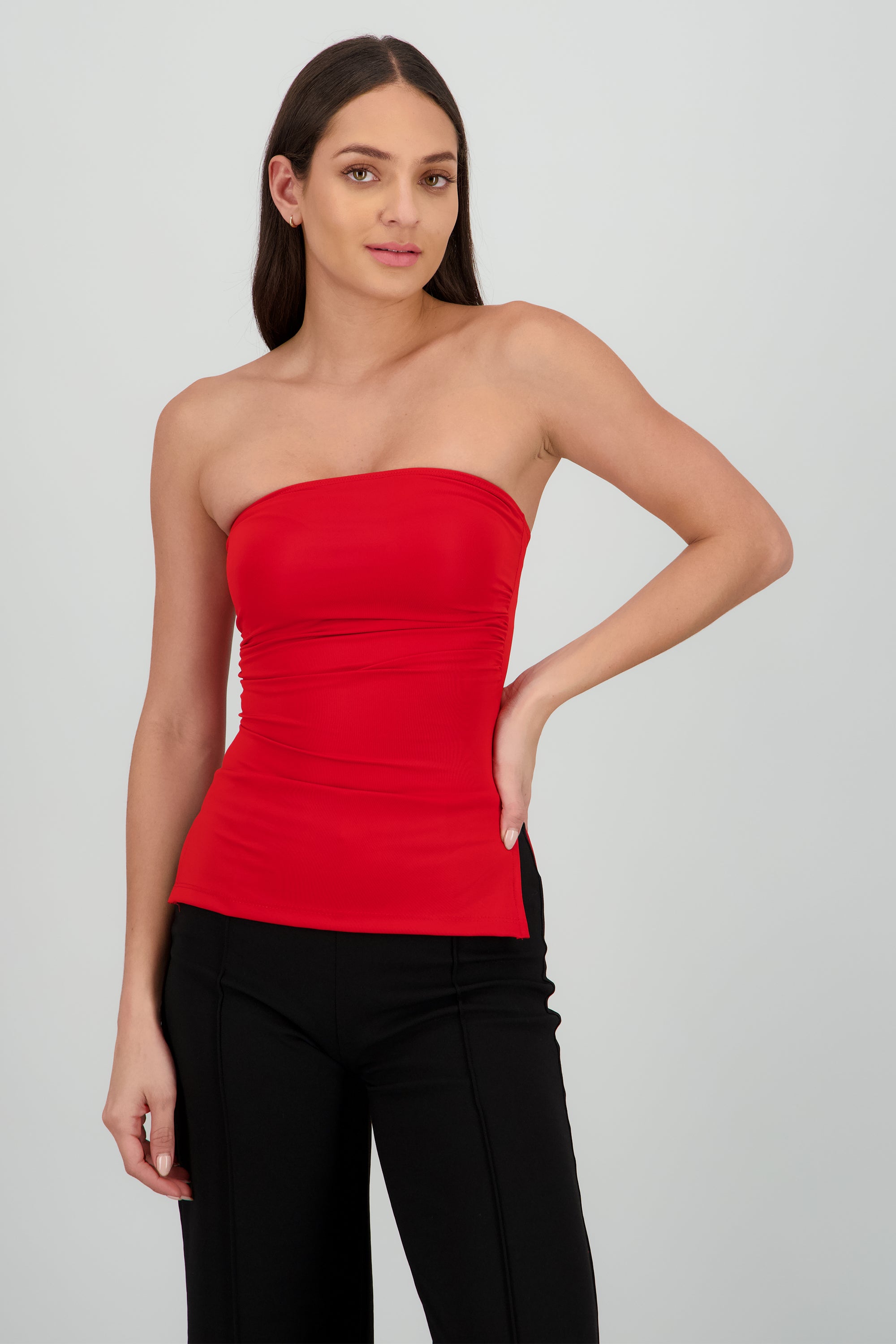 Top tubo ROJO QUEMADO