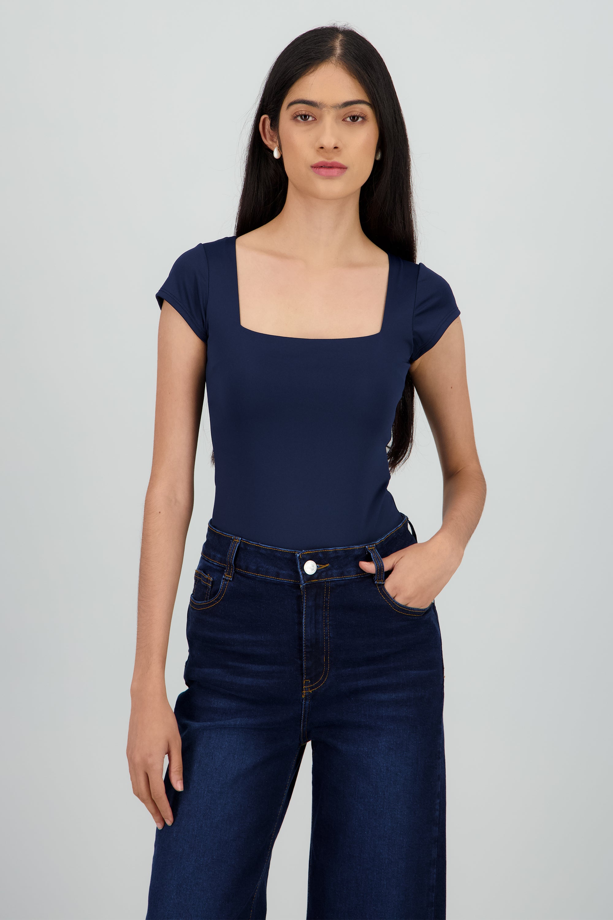 Bodysuit escote cuadrado MARINO