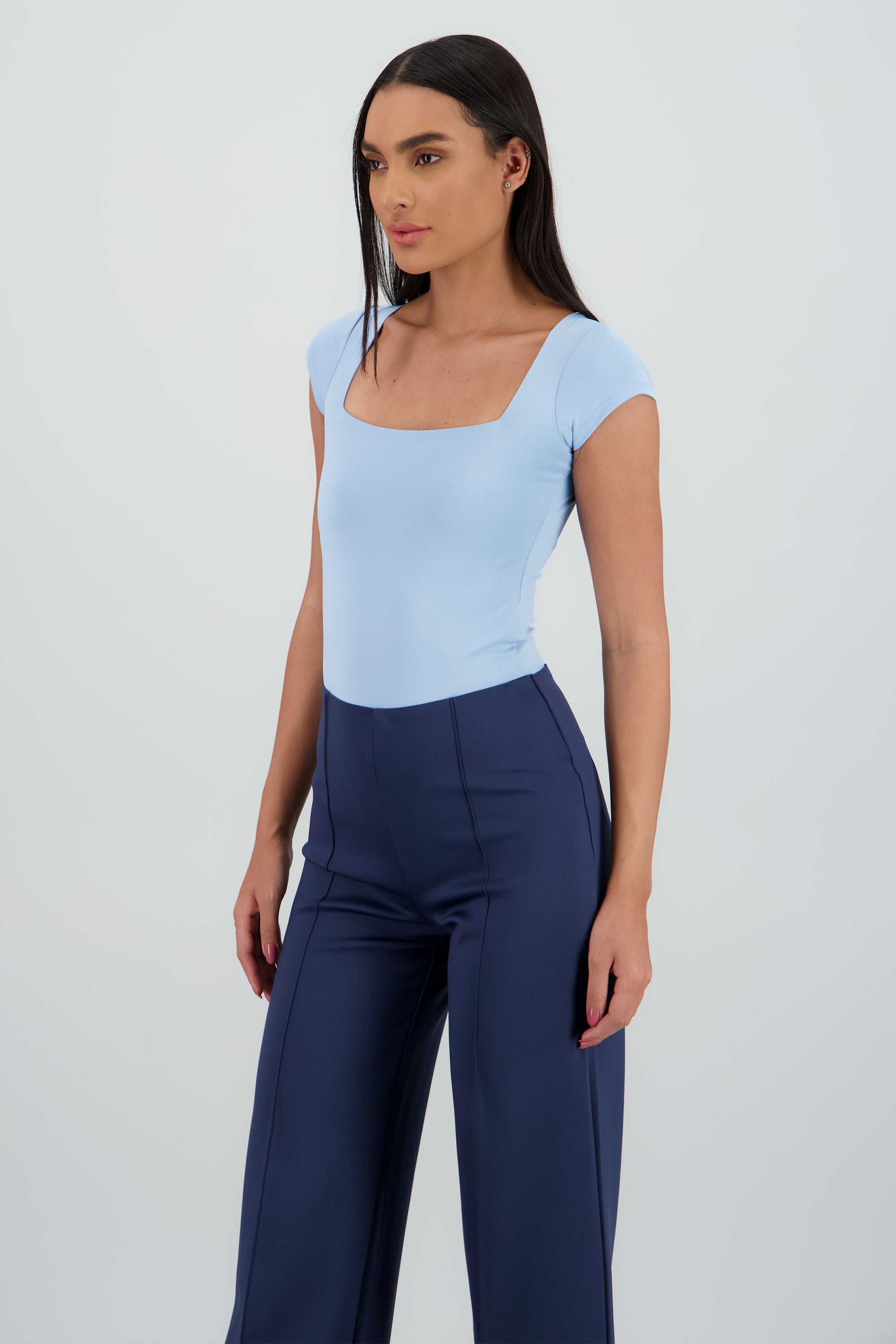 Bodysuit escote cuadrado AZUL CIELO