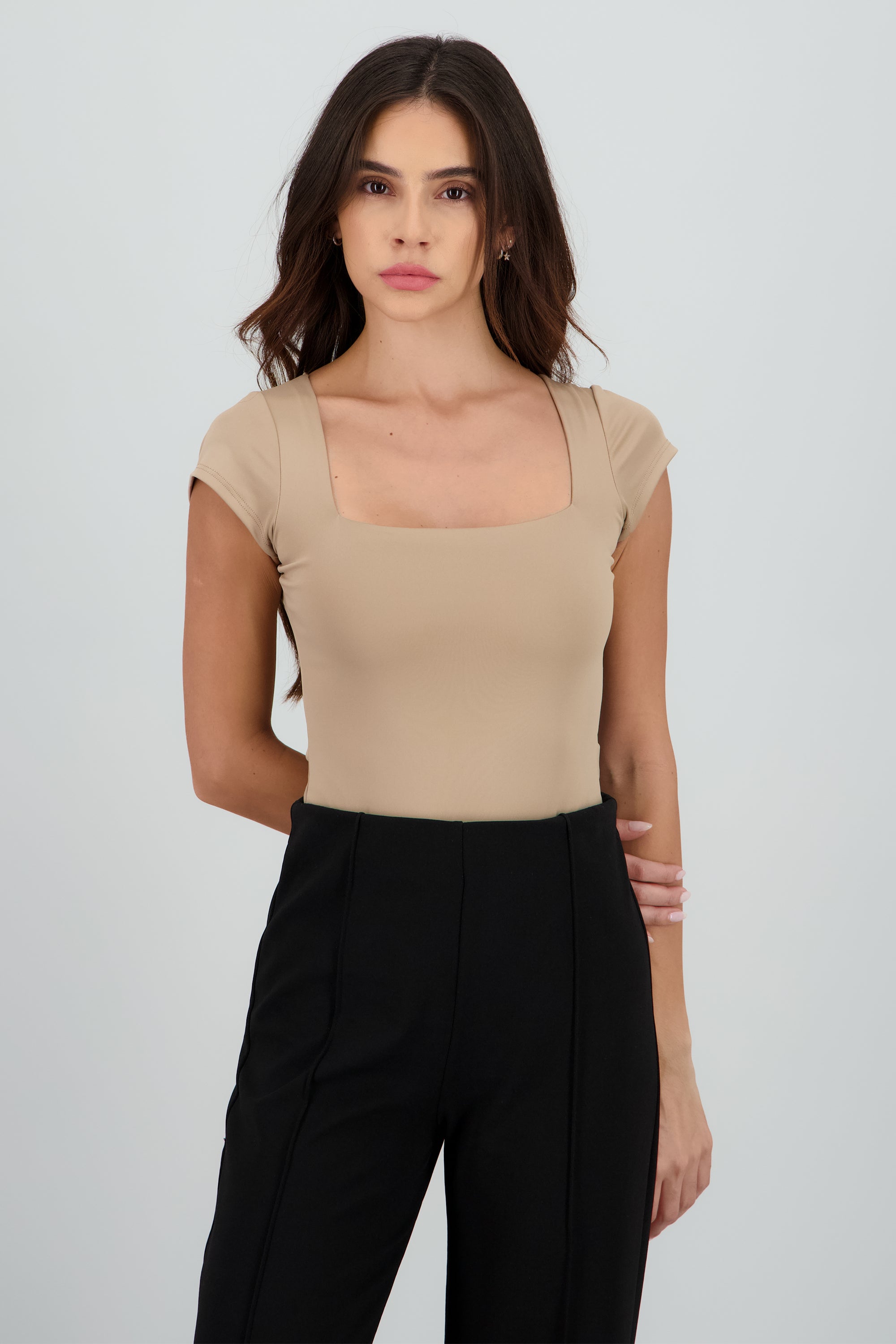 Bodysuit escote cuadrado KHAKI
