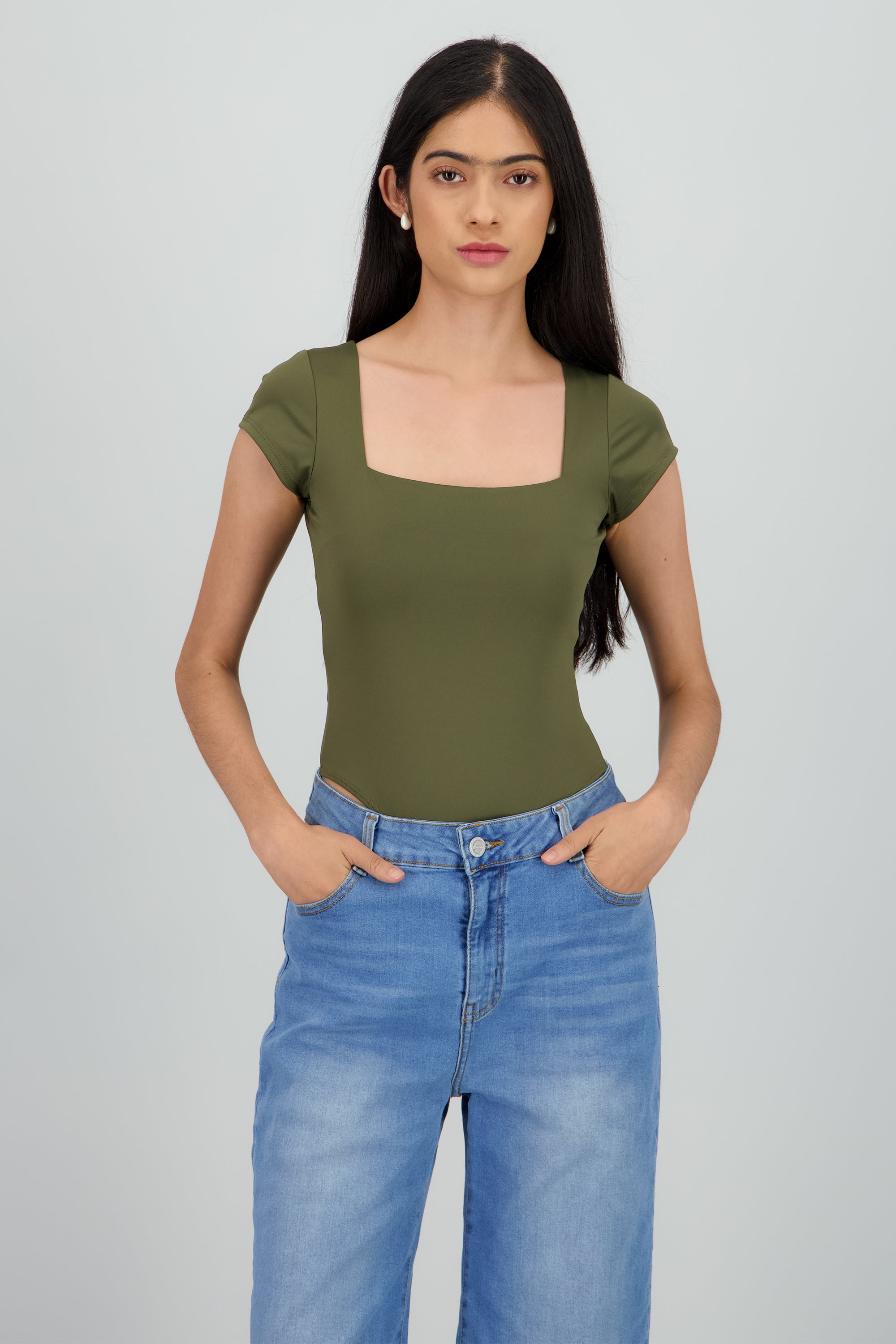Bodysuit escote cuadrado OLIVO