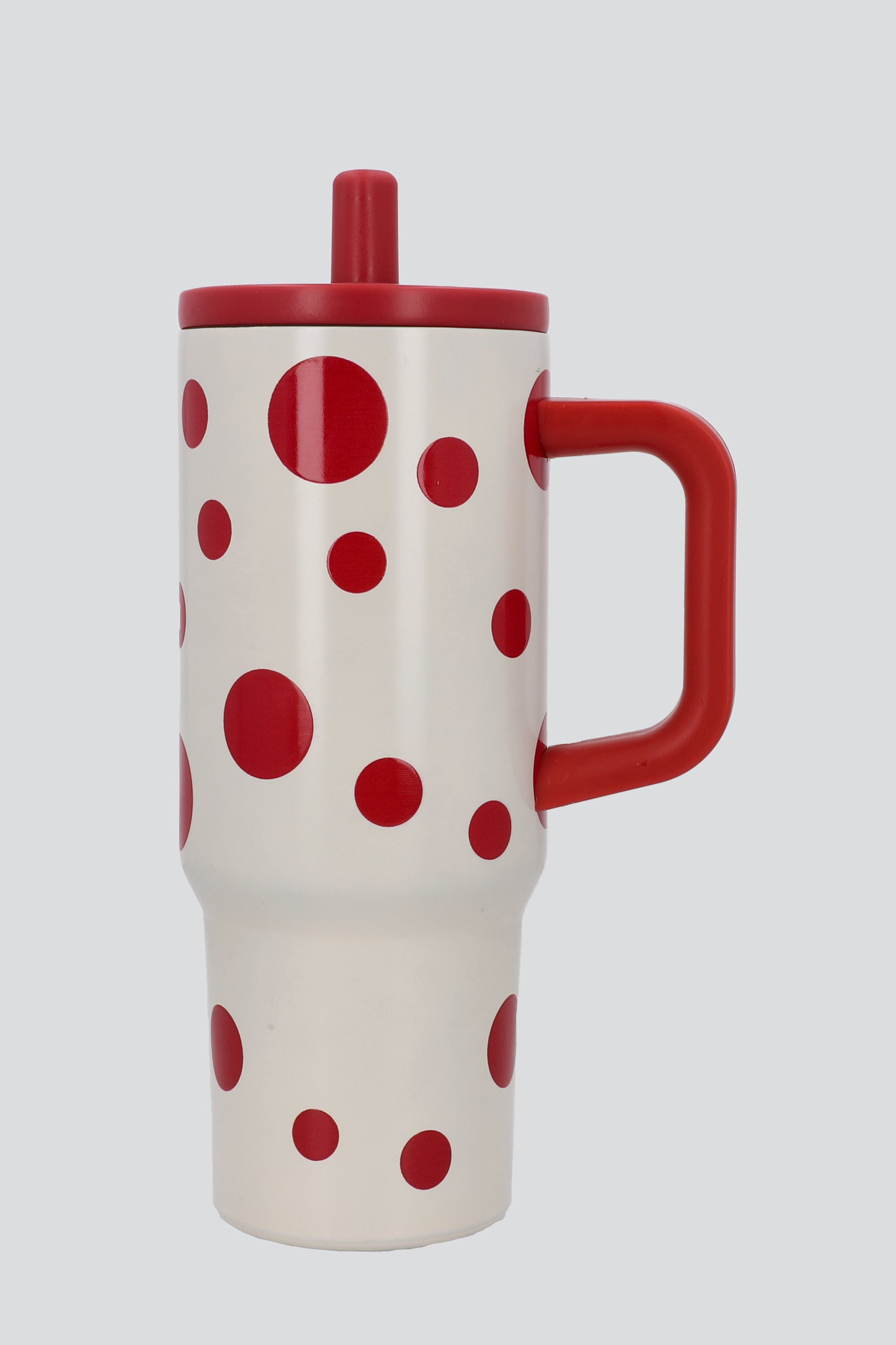 Vaso asa polka dots 710ml ROJO