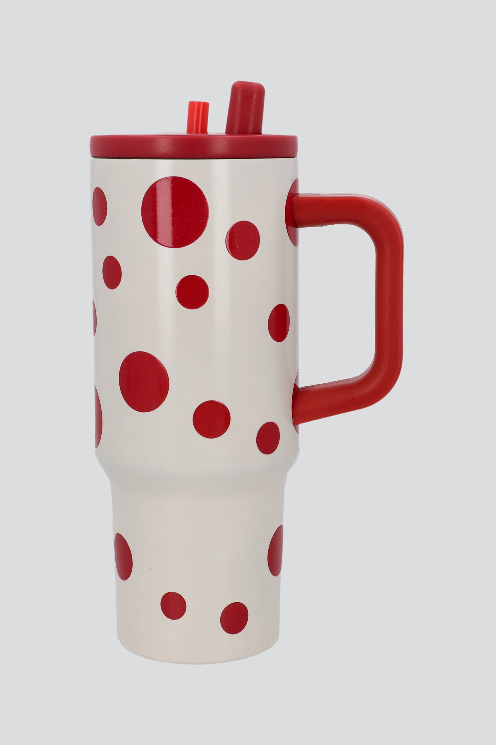 Vaso asa polka dots 710ml ROJO