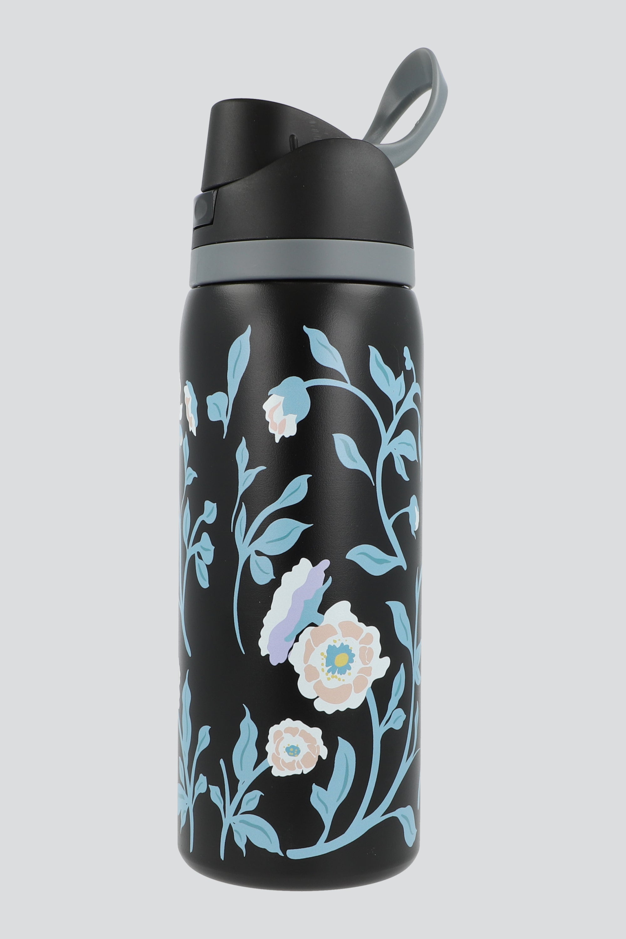 Botella ua print floral 1l NEGRO
