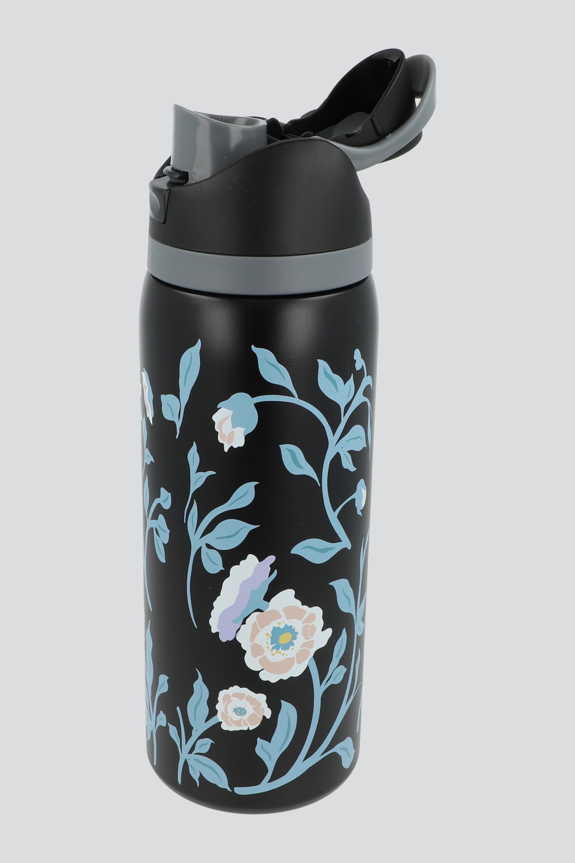 Botella ua print floral 1l NEGRO